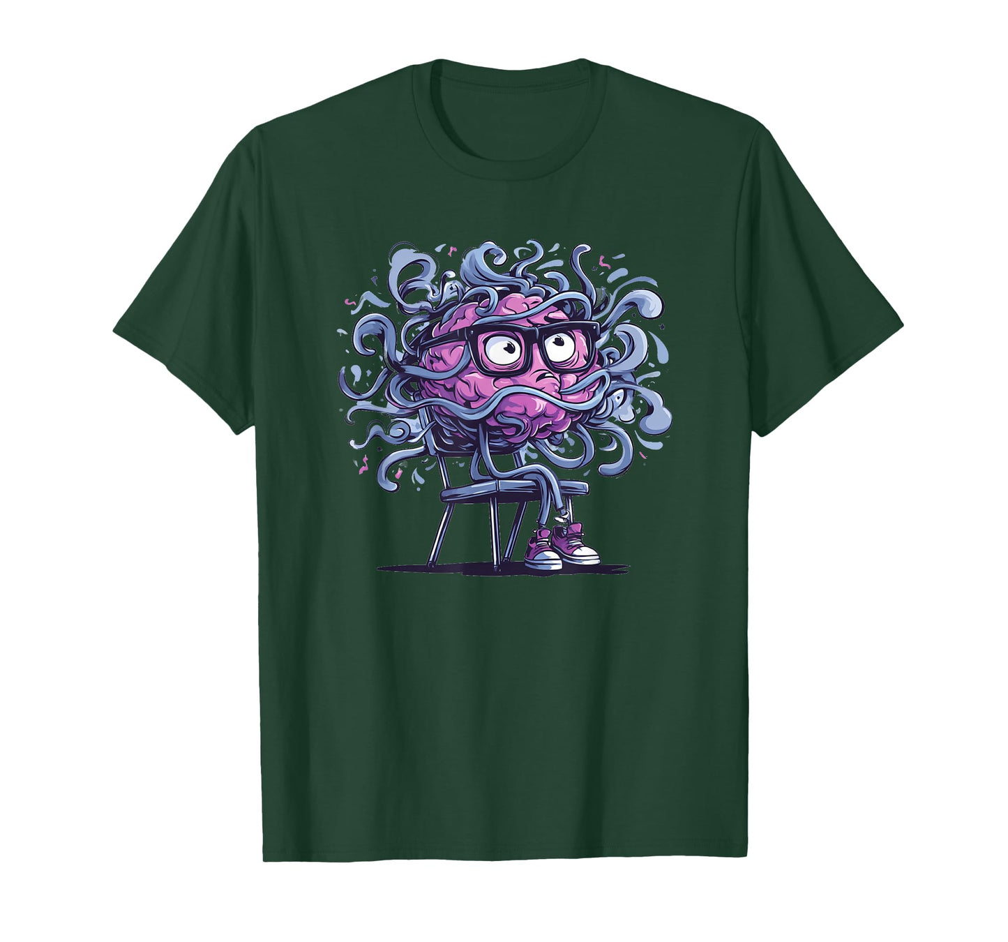 Amazing Brain in School with Chair for Boys and Girls T-Shirt