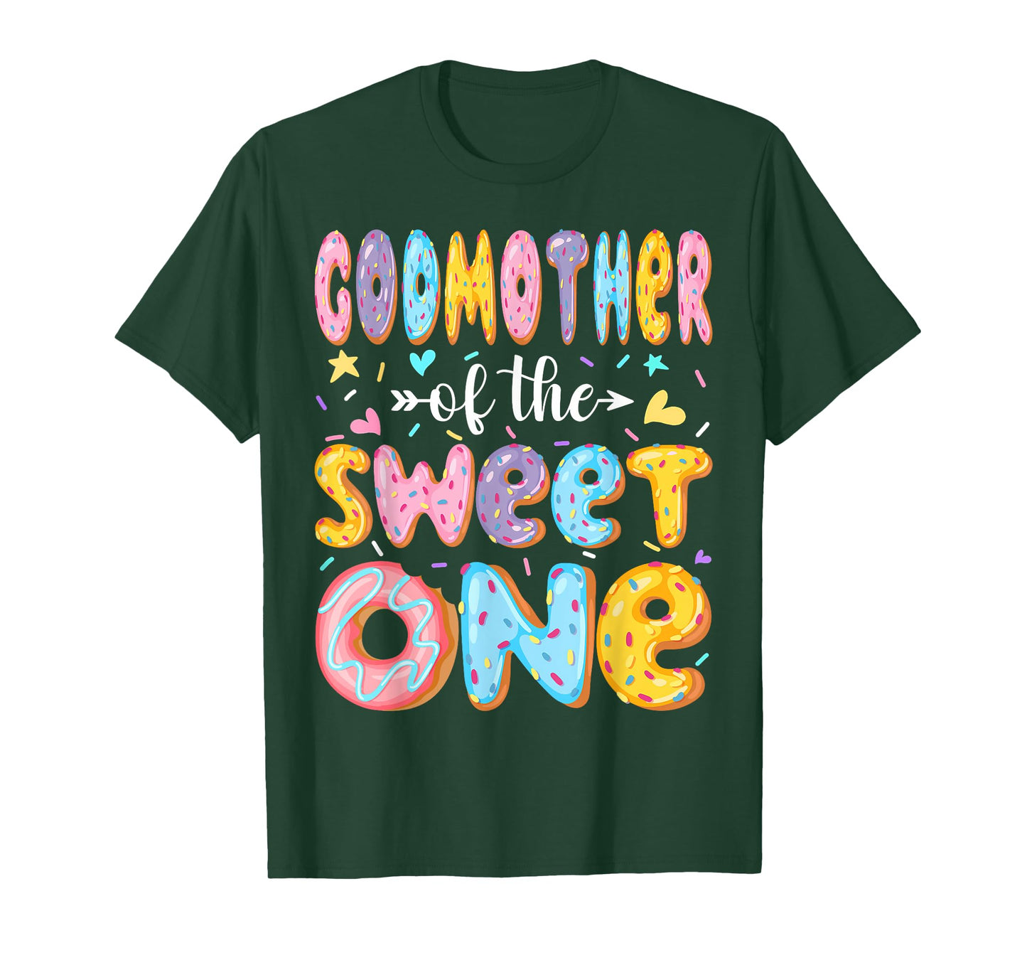 GodMother Of The Sweet One First Birthday Donut Matching T-Shirt