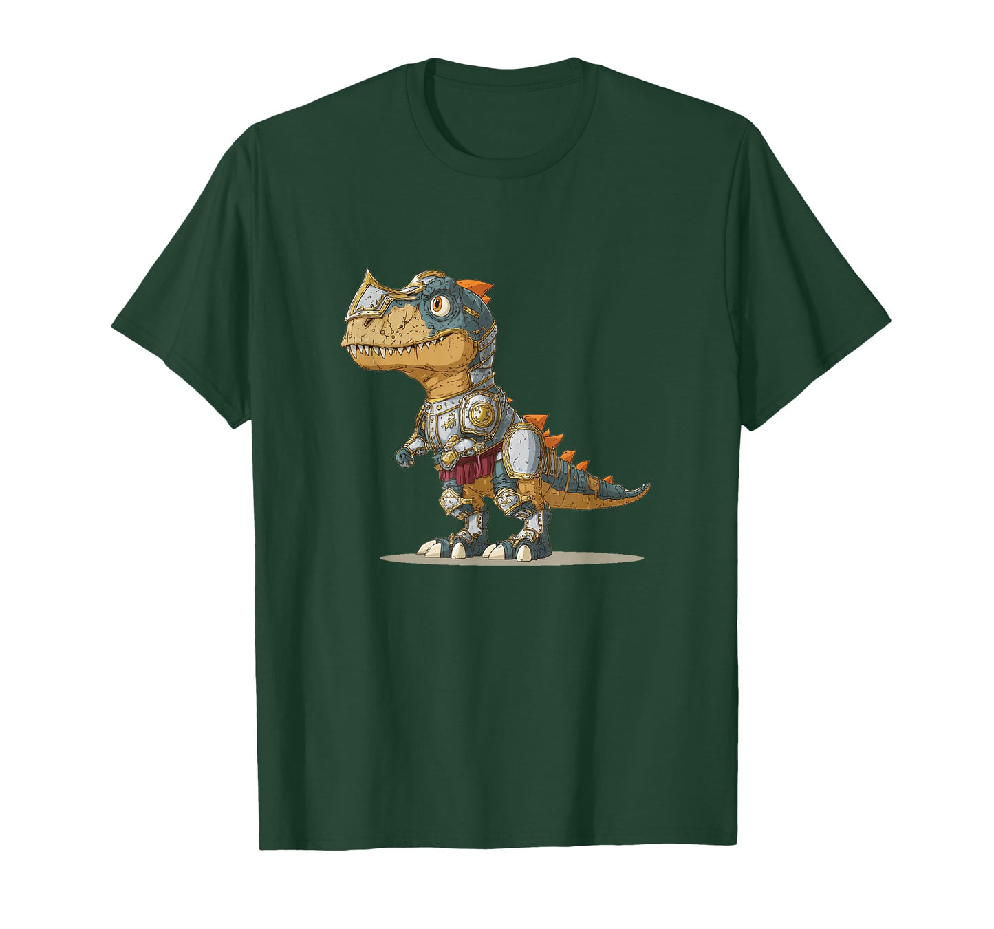 Cool Knight Armor with Dinosaur for Medieval Lovers T-Shirt