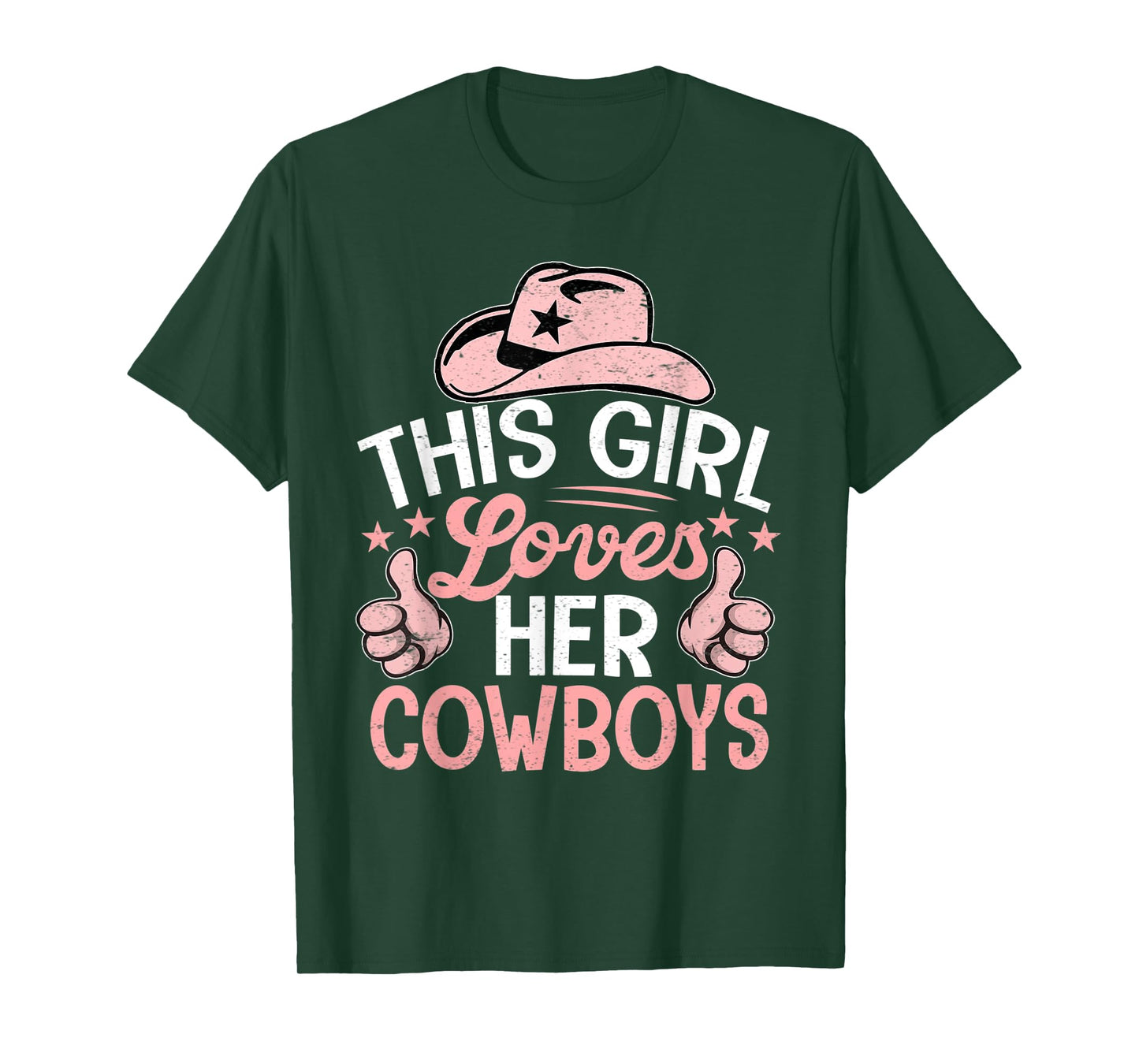 This Girl Loves Her Cowboys Cute Football Cowgirl T-Shirt