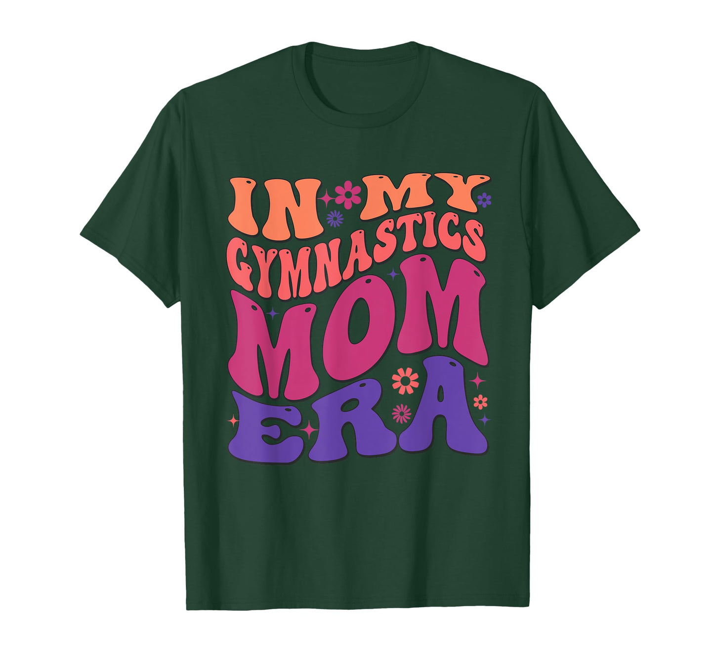 In My Gymnastics Mom Era Mama Cheer Retro Vintage Groovy T-Shirt