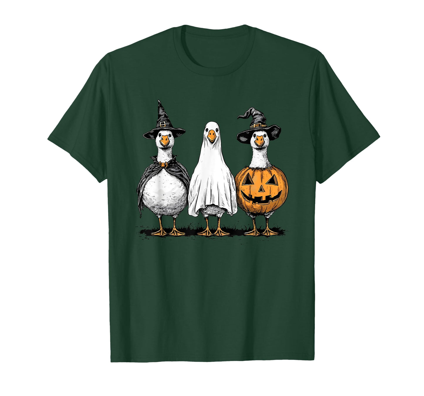 Boo Ghost Goose, Retro Halloween Goose T-Shirt