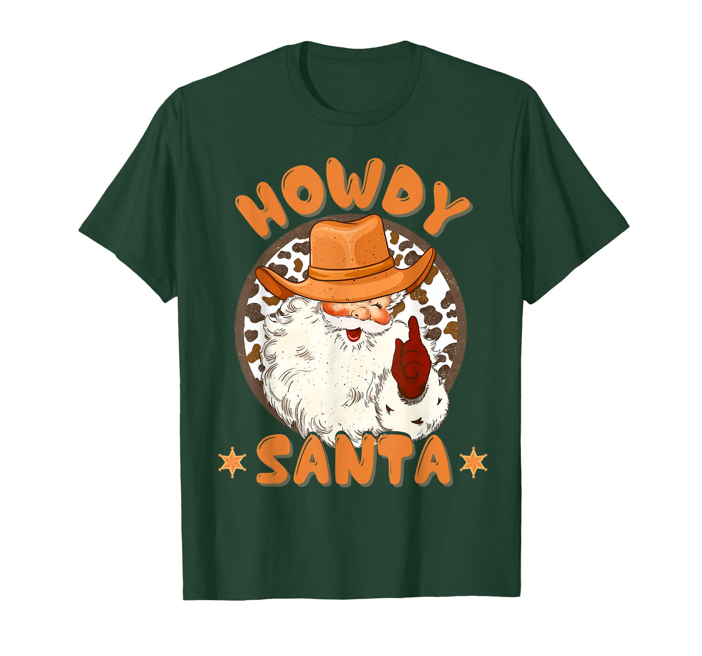 Retro Howdy Santa Cowboy Country Christmas Xmas Kids Boy Pjs T-Shirt