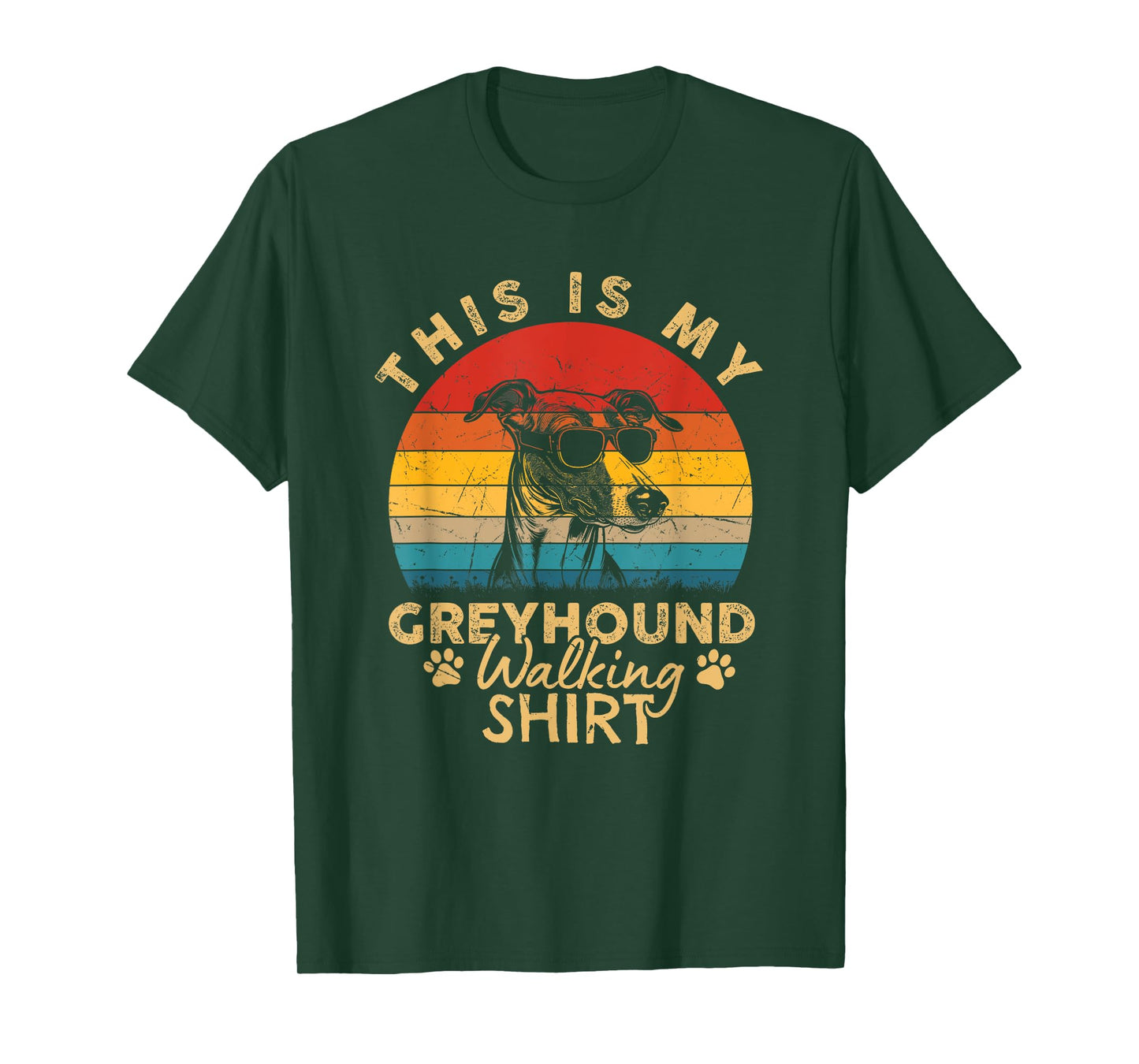 Greyhound Dog Lover This Is My Dog Walking Funny Dog Walker T-Shirt