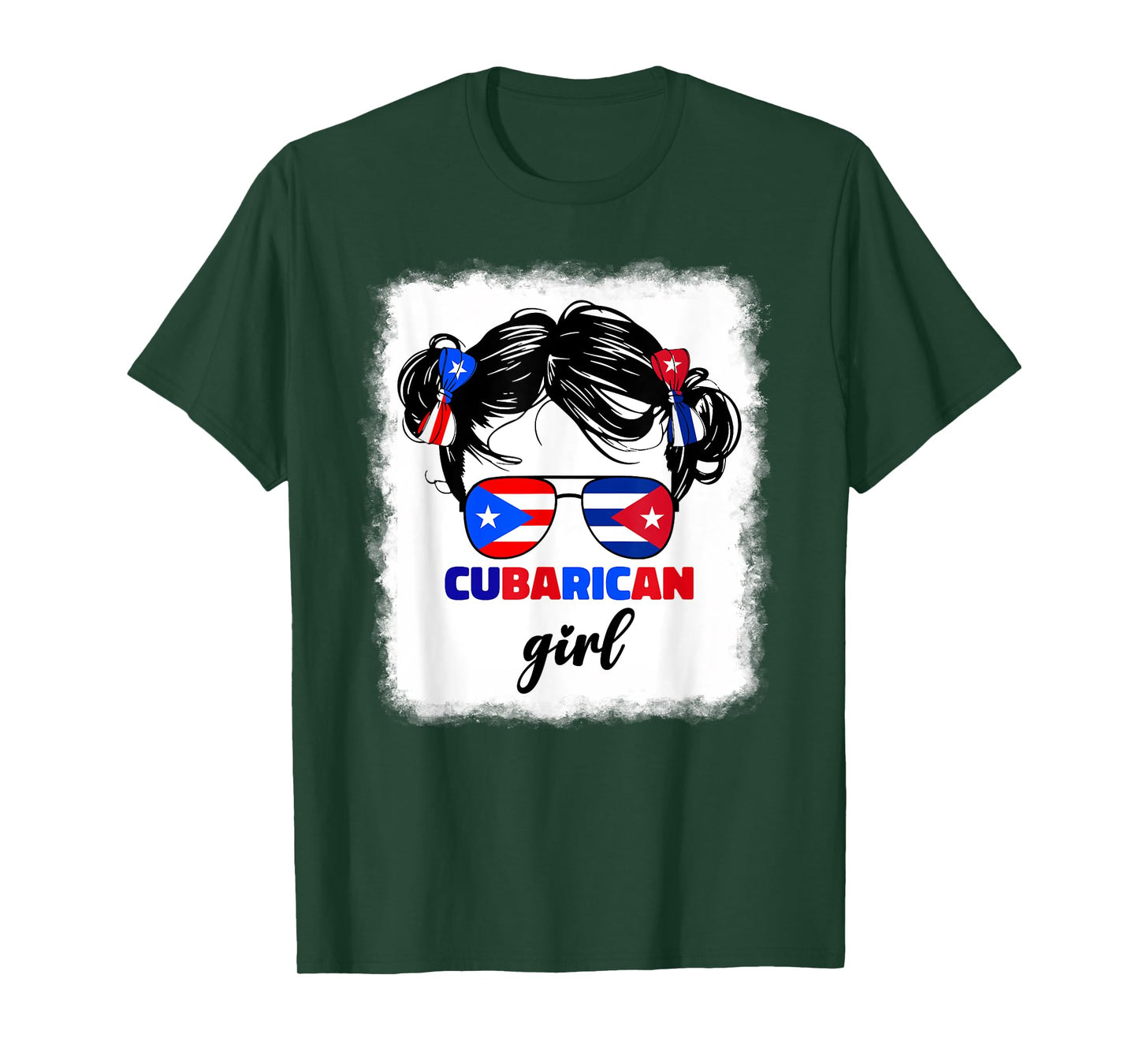 Half Cuban And Puerto Rican Rico Cuba Cubarican Kids Girl T-Shirt