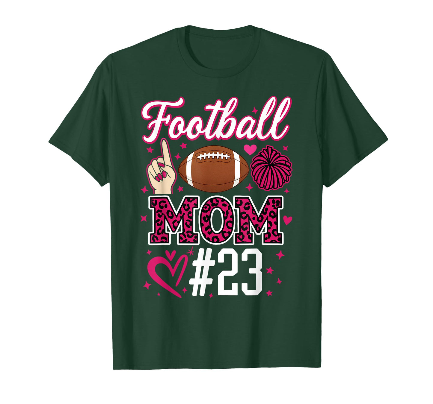 Football Mom #23 Funny Mother Woman Supporter Girl Son Fan T-Shirt