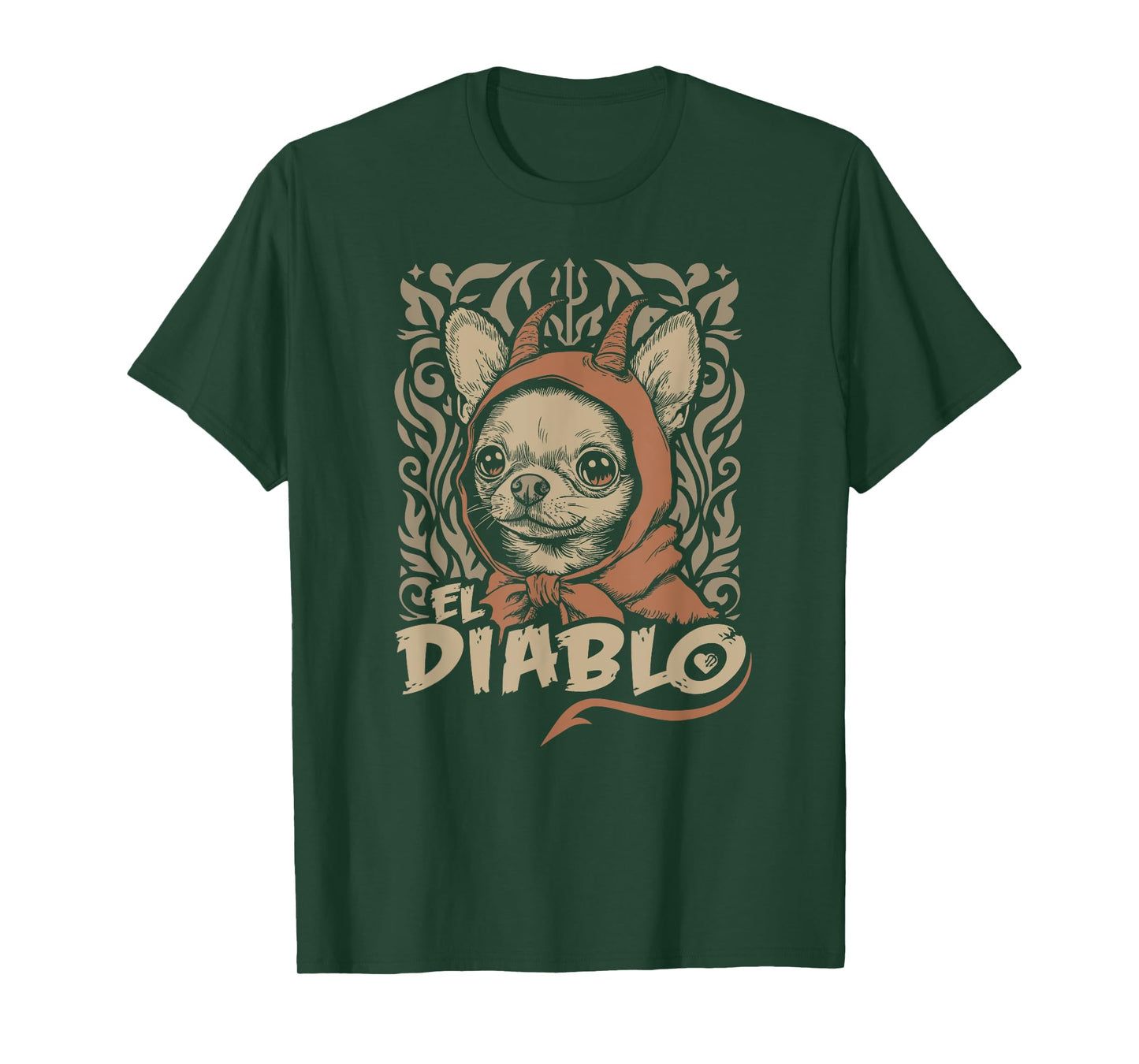 Funny Chihuahua El Diablo Cute Little Devil Vintage Dog T-Shirt