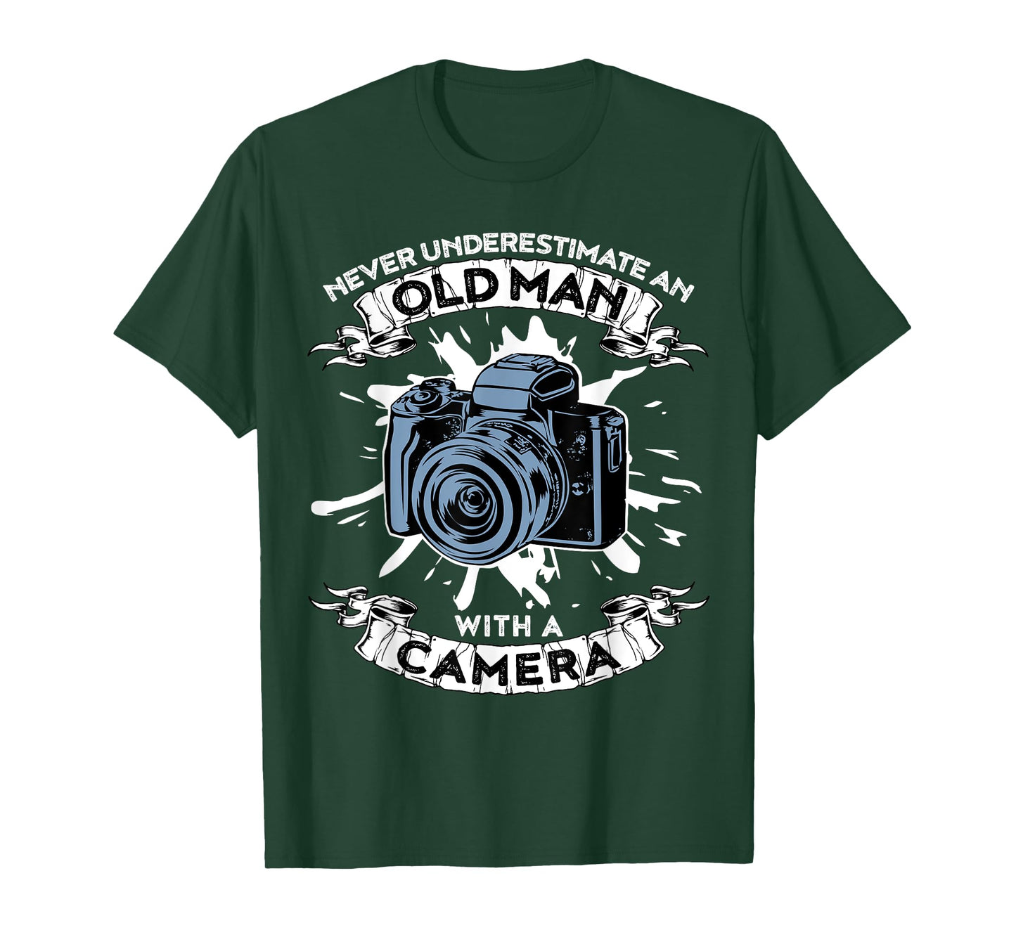Never Underestimate An Old Man With A Camera Tshirt
