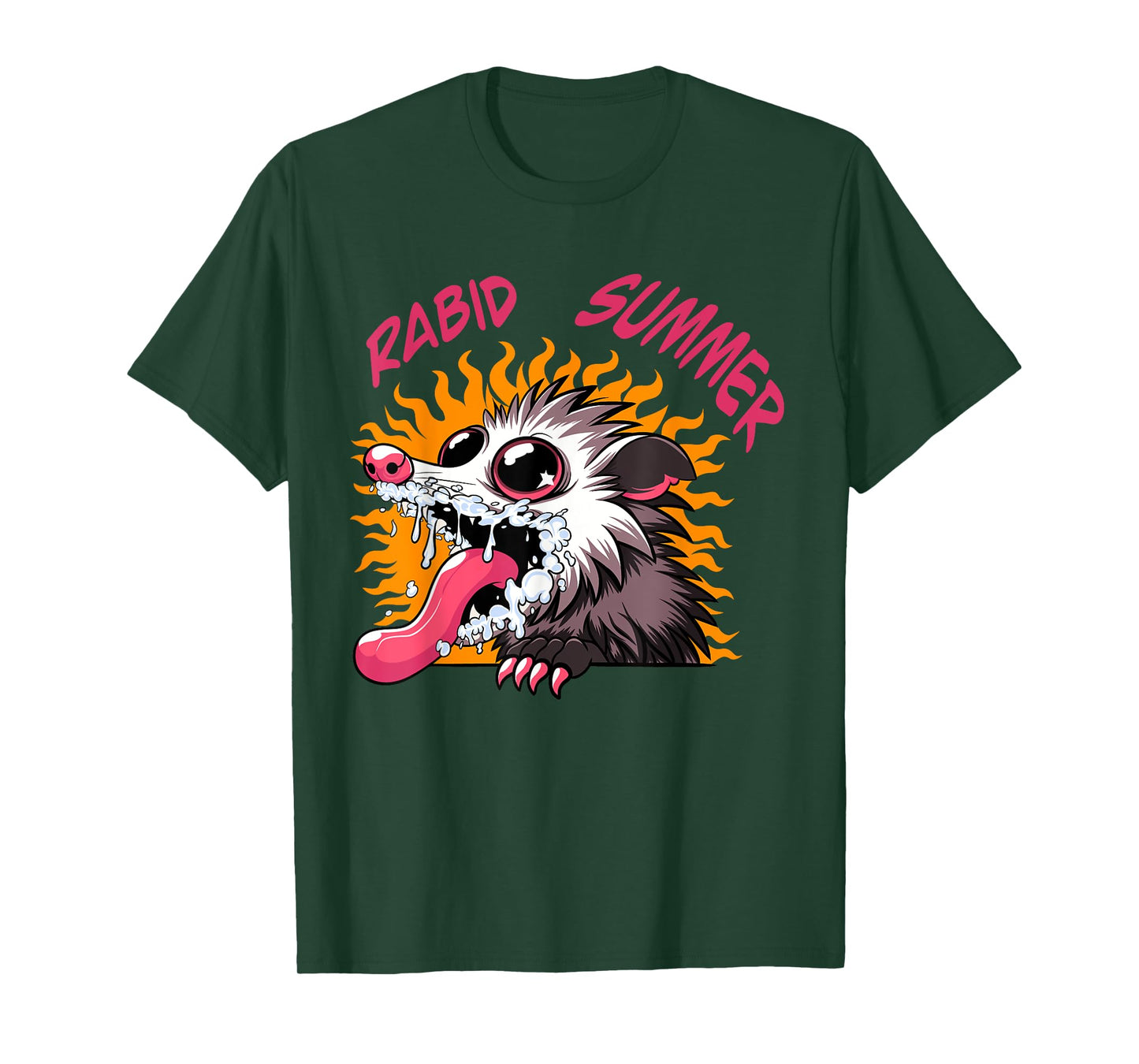 Rabid Summer - Cute Funny Rabid Opossum Summer T-Shirt
