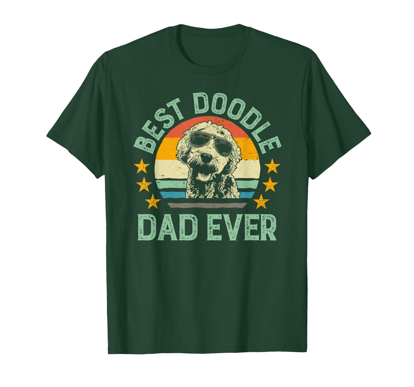 Best Doodle Dad Ever Tshirt Goldendoodle Dad Retro Tee Gift T-Shirt