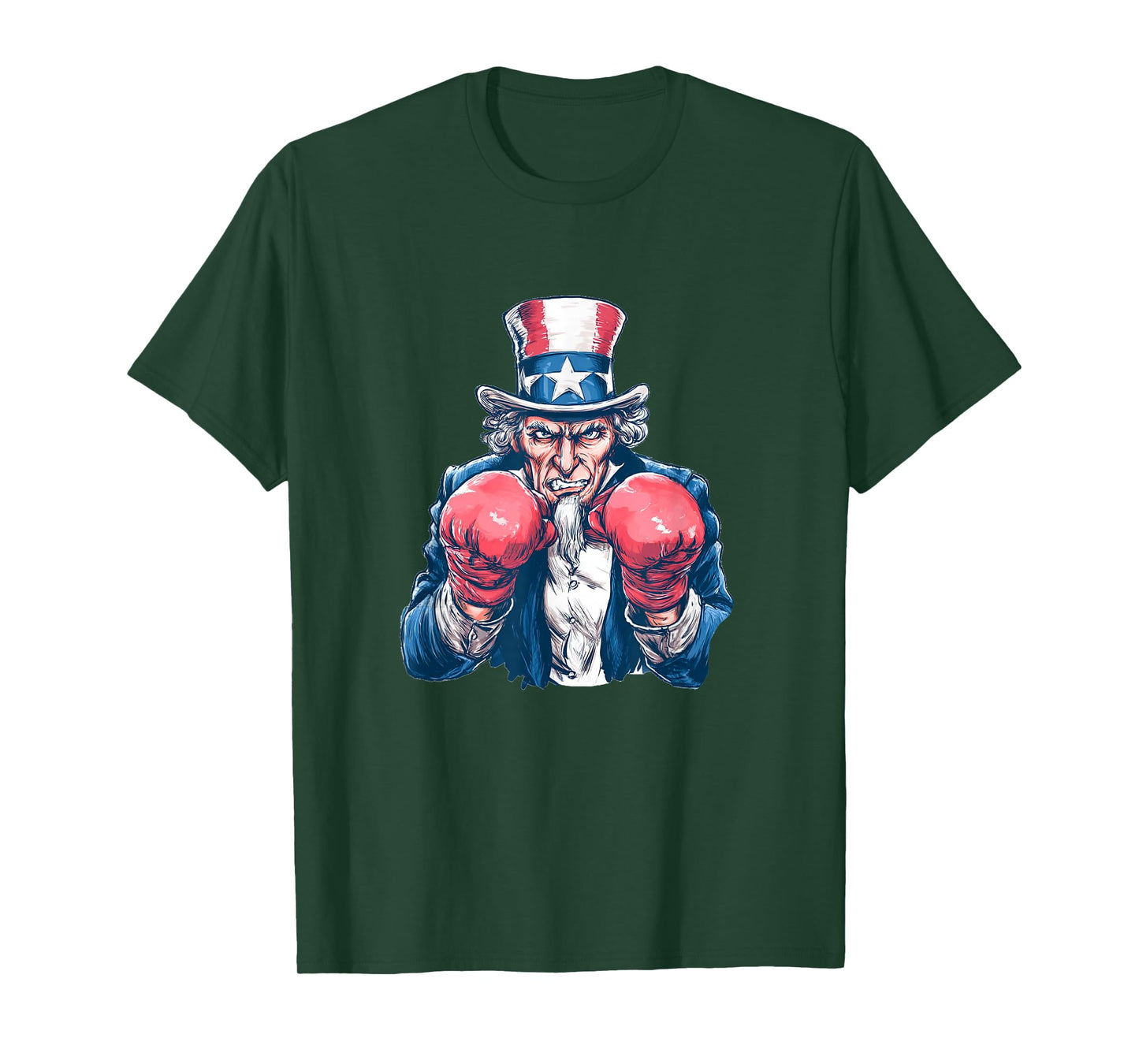 Amazing Boxing US Sam Costume with Fighting Gloves T-Shirt