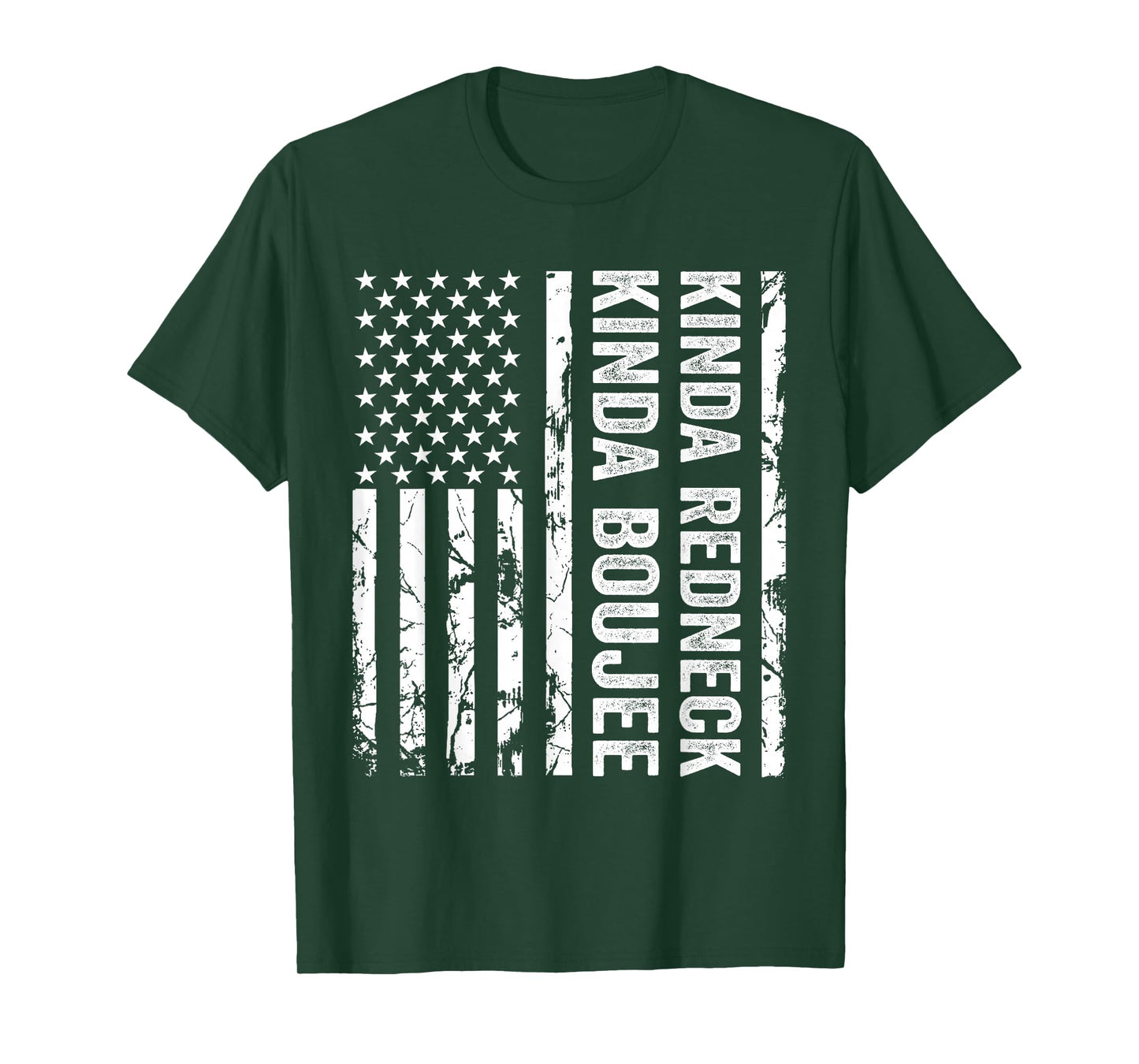 Kinda Redneck Kinda Boujee USA American Flag Southern T-Shirt