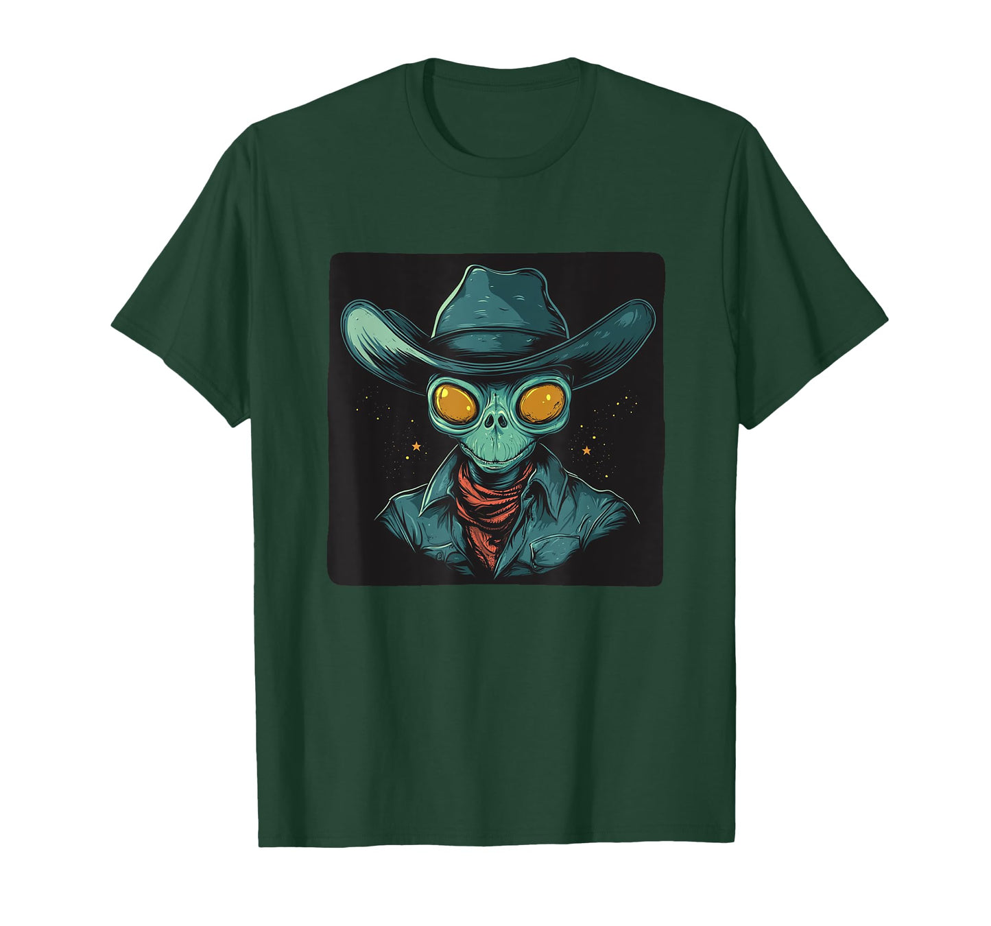 Alien Cowboy for a Fun Galactic Style T-Shirt