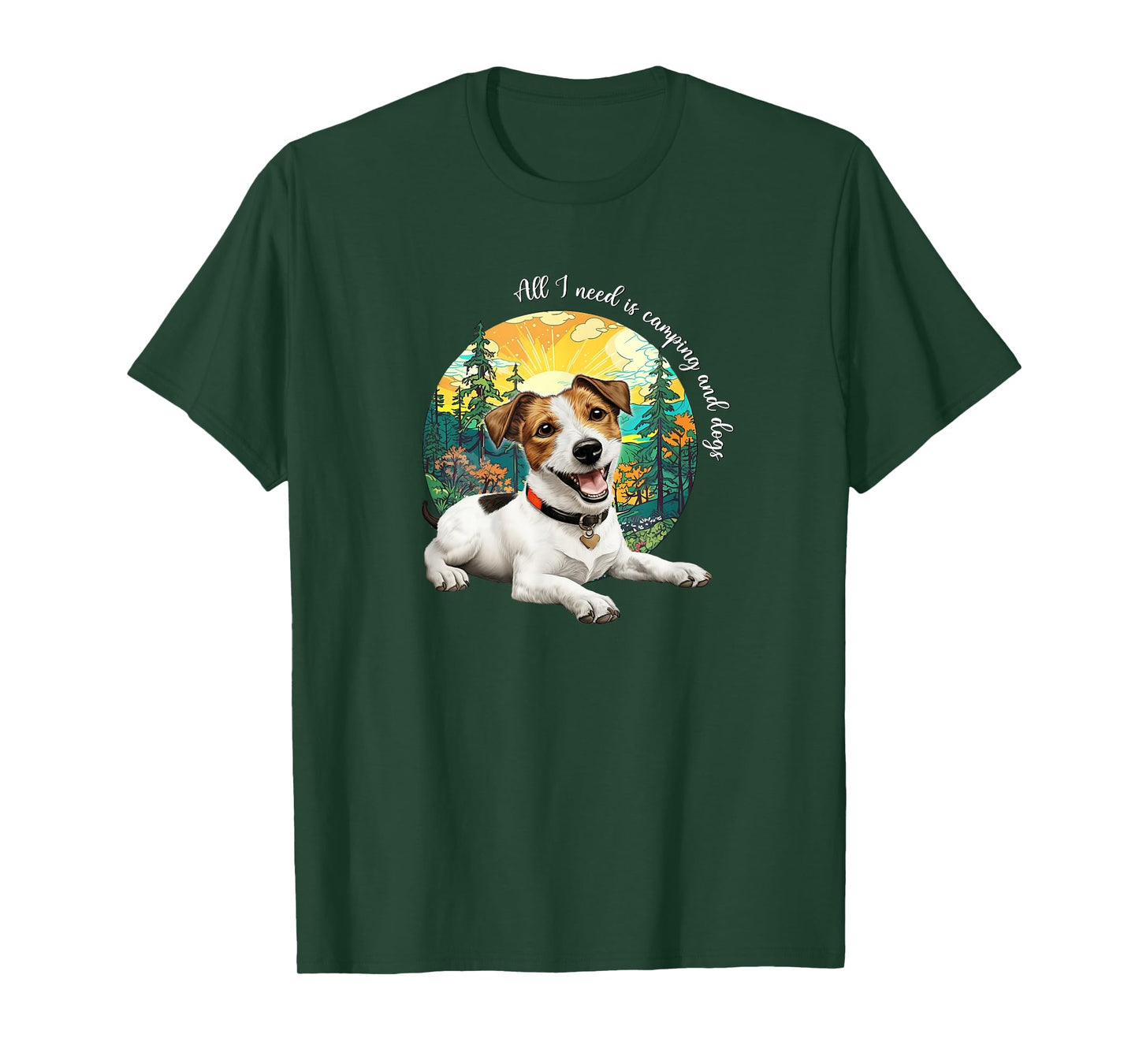 Mens Womens JRT Dog Lover Nature Camping Jack Russell Lover T-Shirt