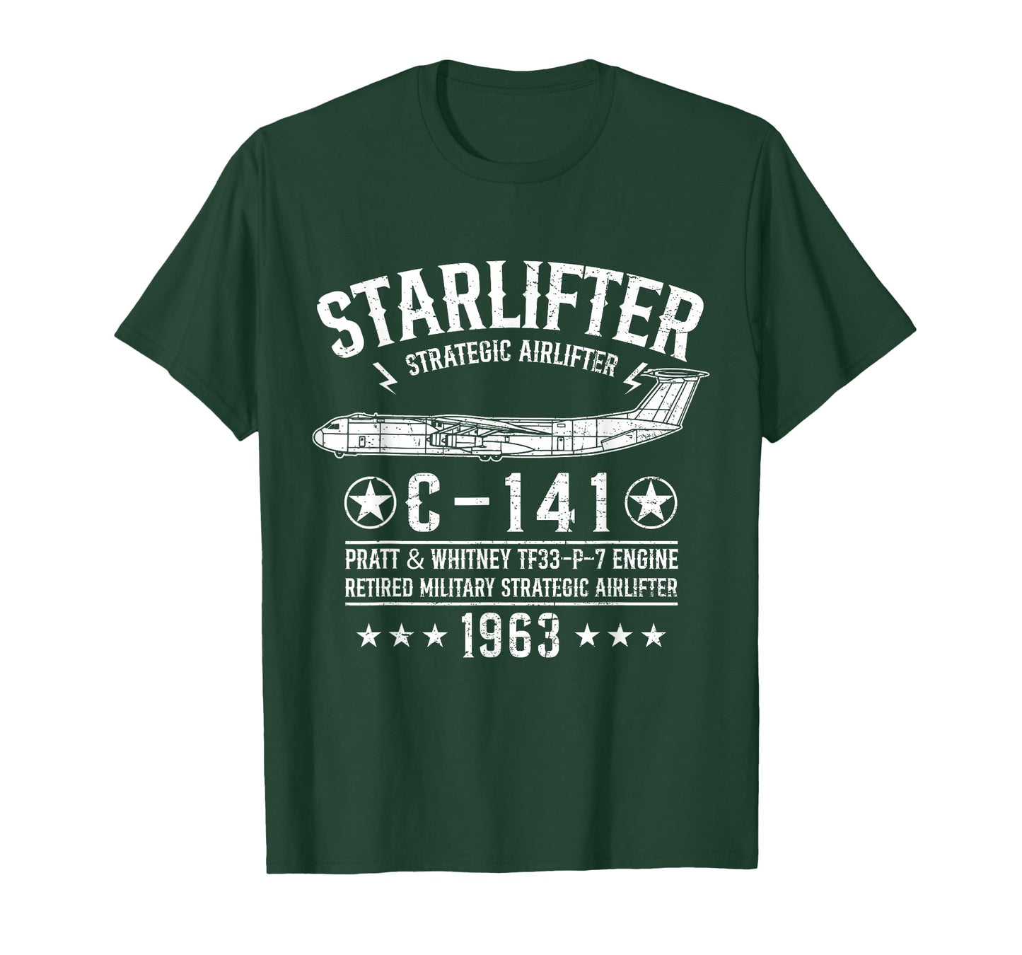C-141 Starlifter Retired Military Strategic Airlifter Plane T-Shirt