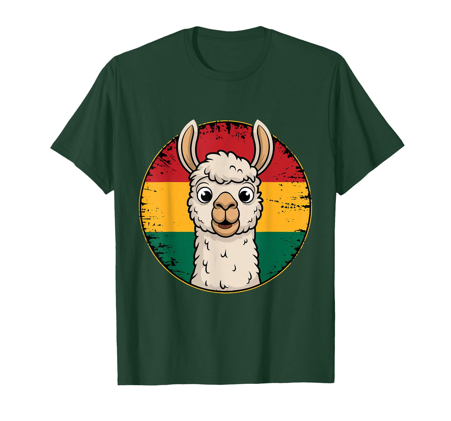 Alpaca Llama Bolivian Flag Bolivia Roots Bolivia T-Shirt
