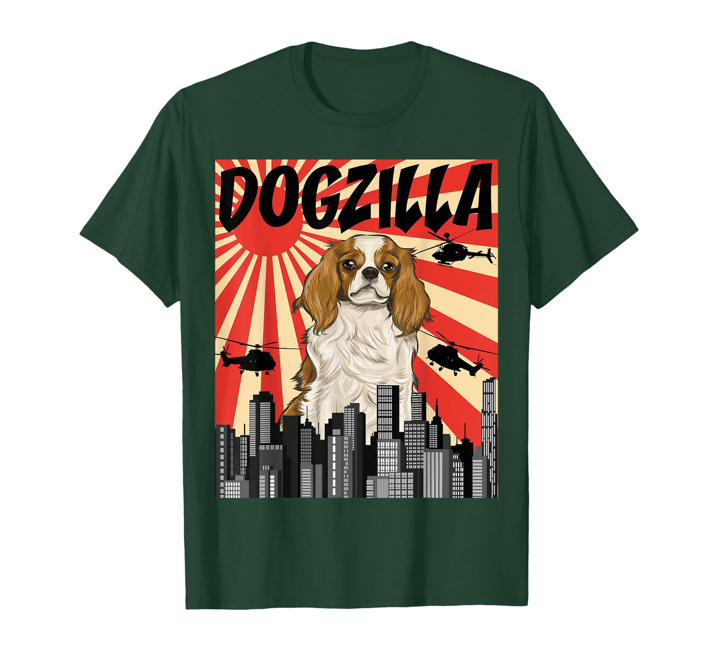 Funny Japanese Dogzilla Cavalier King Charles Spaniel T-Shirt