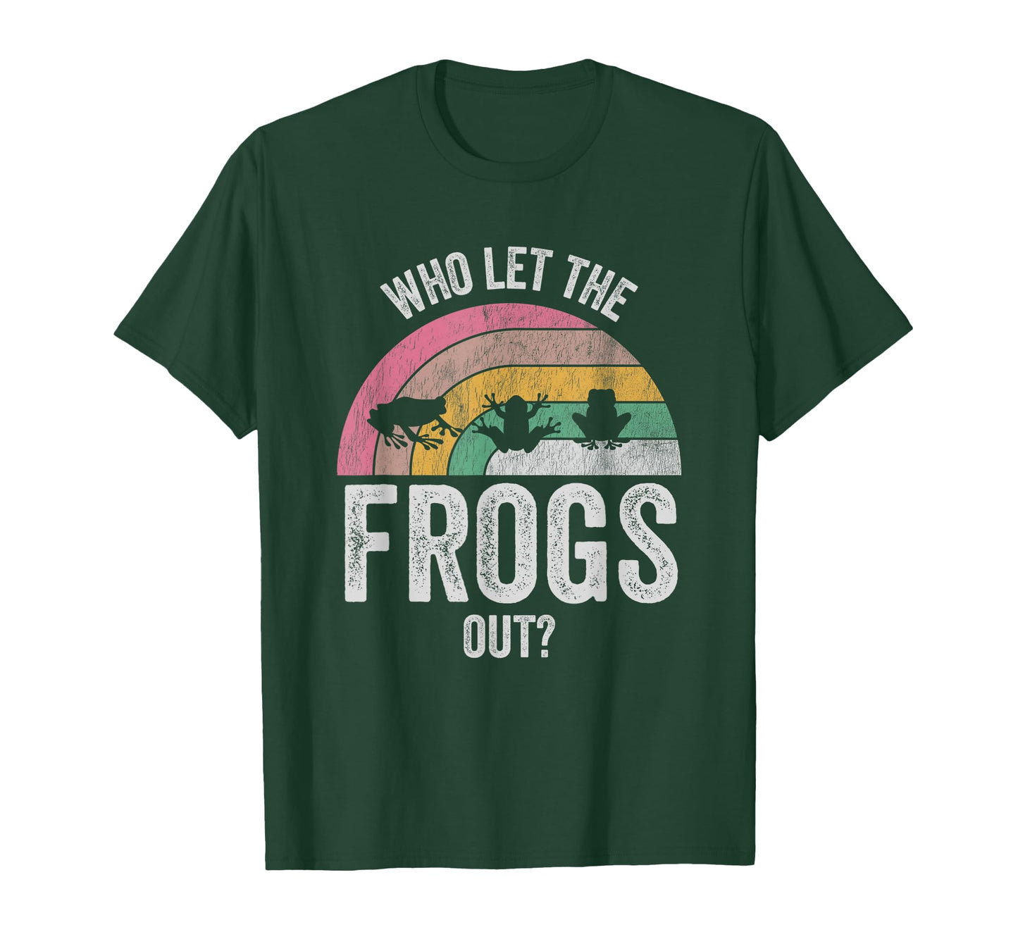 Who Let The Frogs Out Rainbow Silhouette T-Shirt