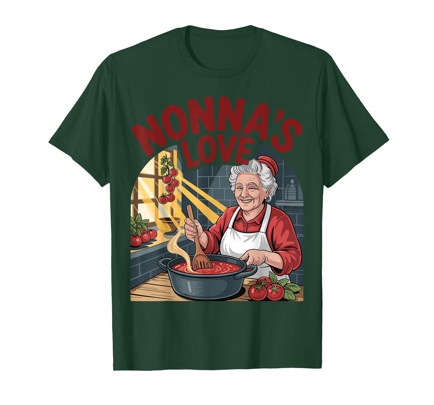 Nonna's Love Cooking Design T-Shirt