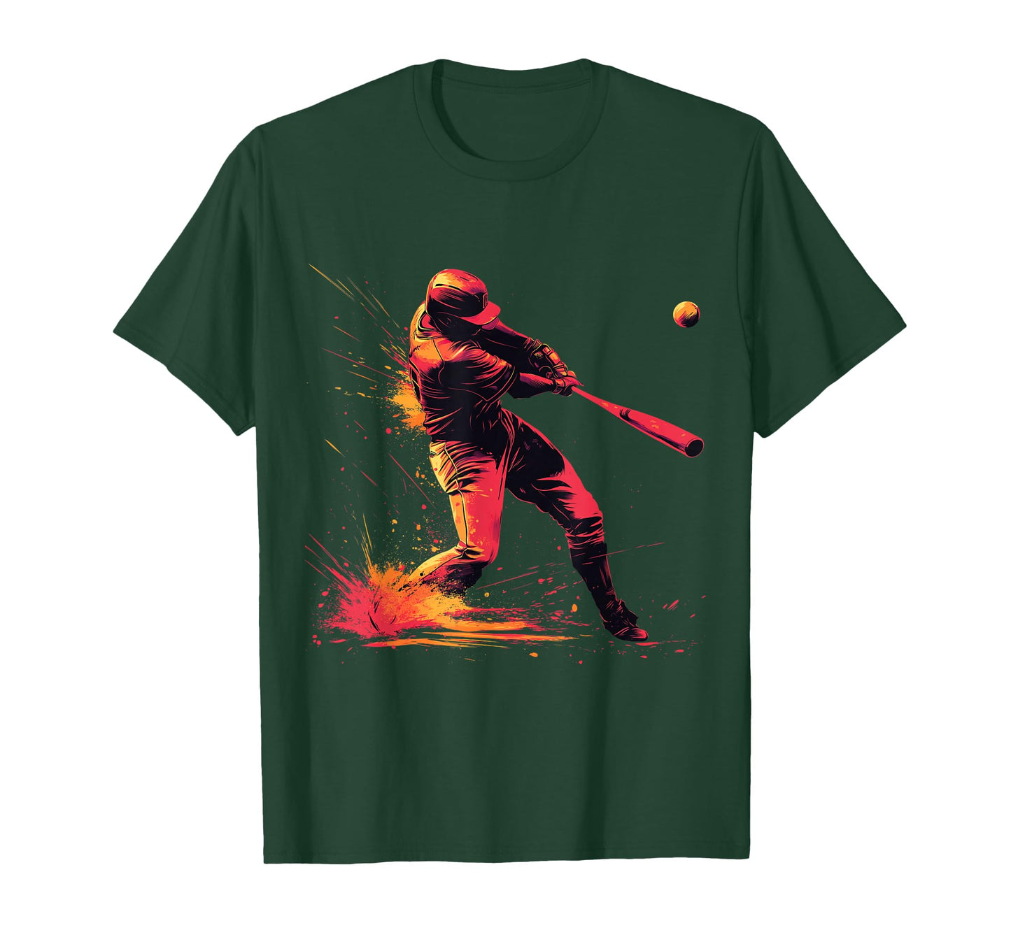 Baseball Home Run Hitter Power Swing Batter T-Shirt