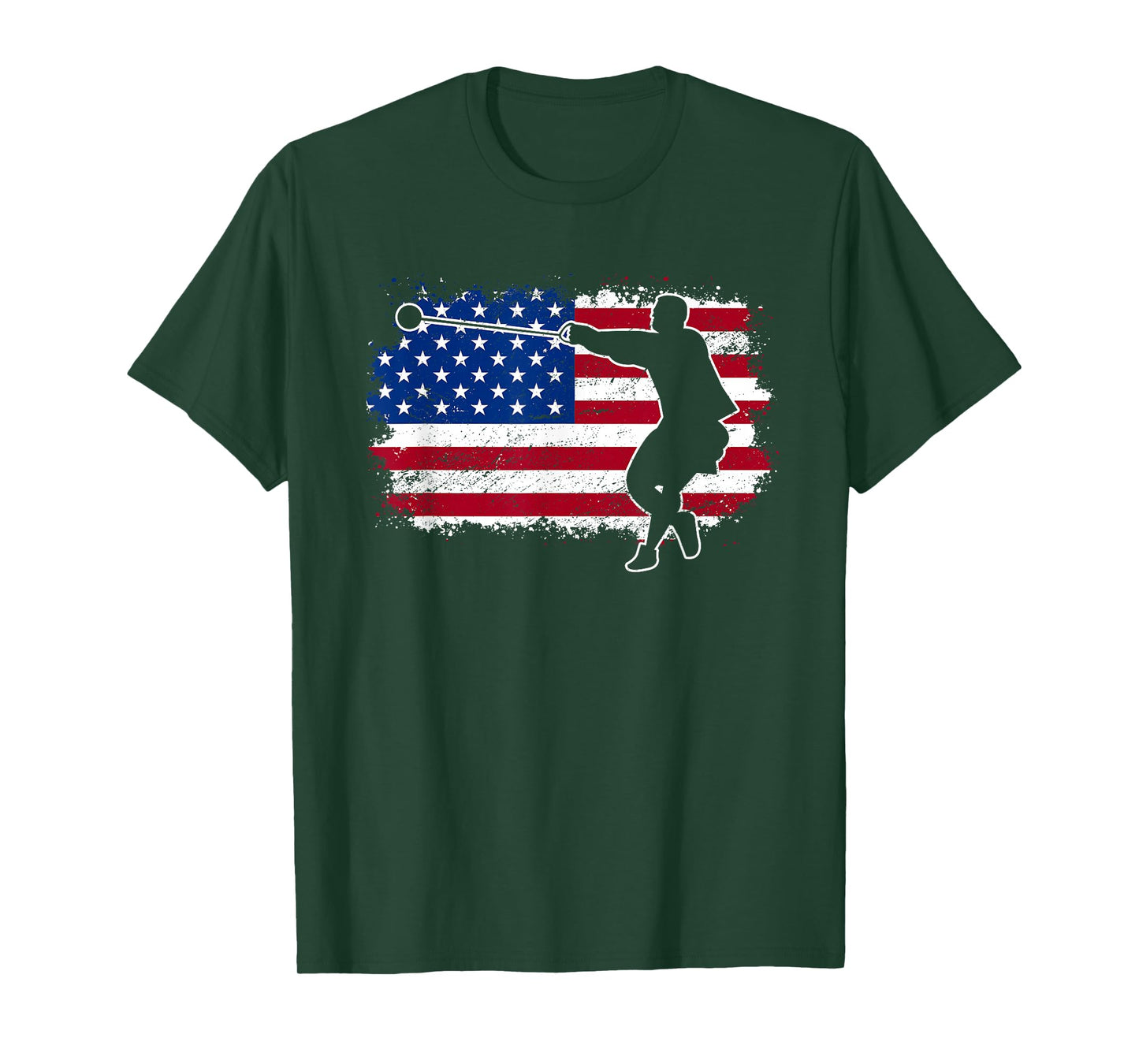 4th Of July US American Flag Hammer Throw T-Shirt