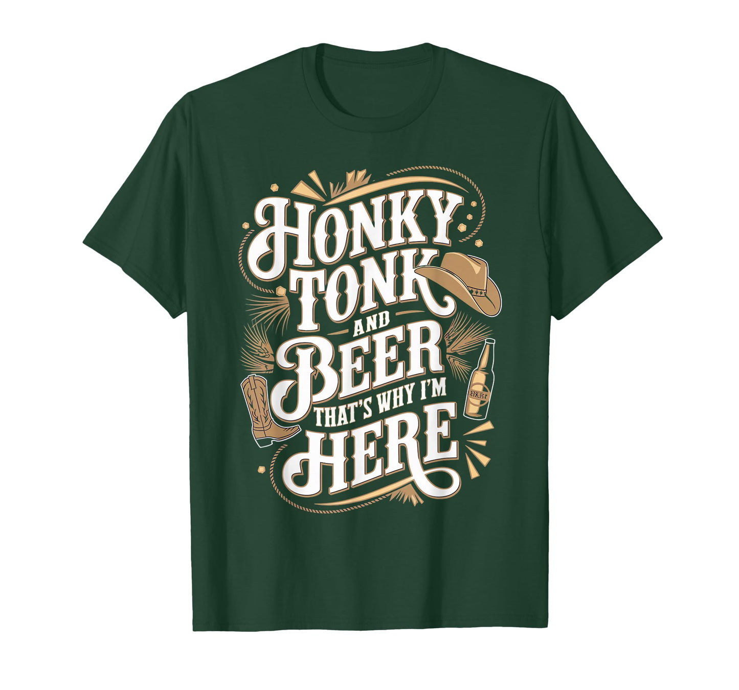 Honky Tonk Beer Western Farm Musician Honky Tonk T-Shirt