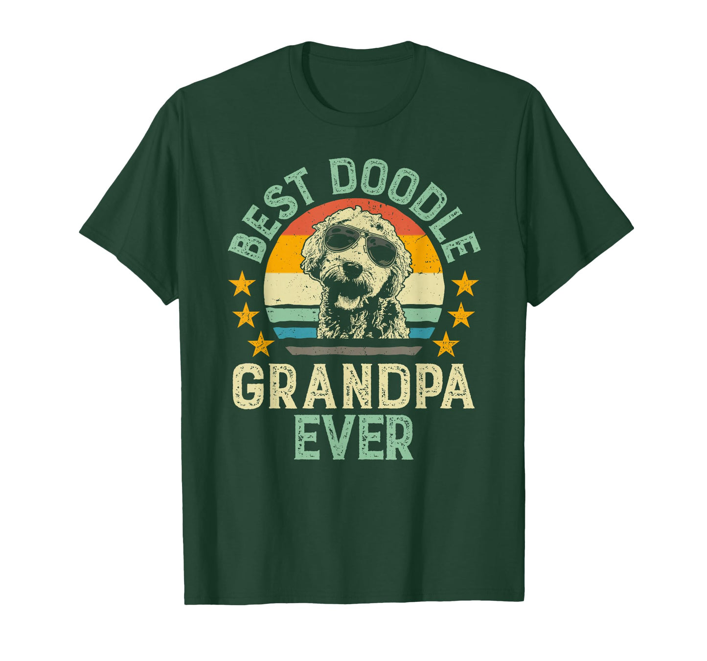 Best Doodle Grandpa Ever Tshirt Goldendoodle Grandpa Gift T-Shirt