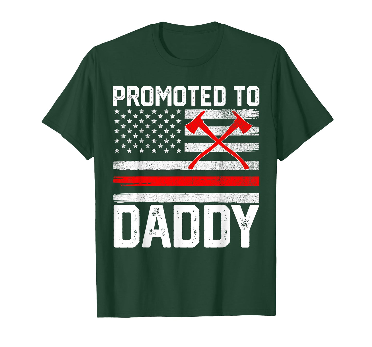 Promoted To Daddy Firefighter Fireman New First Time Dad Men T-Shirt