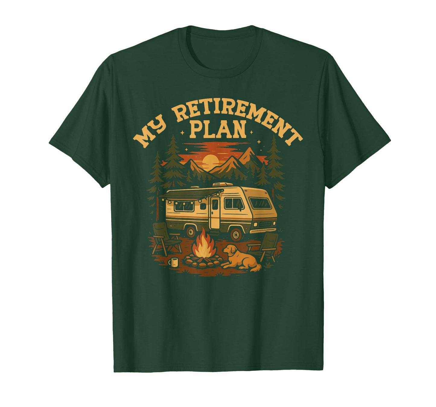 Motorhome Camping Retro My Retirement Plan T-Shirt