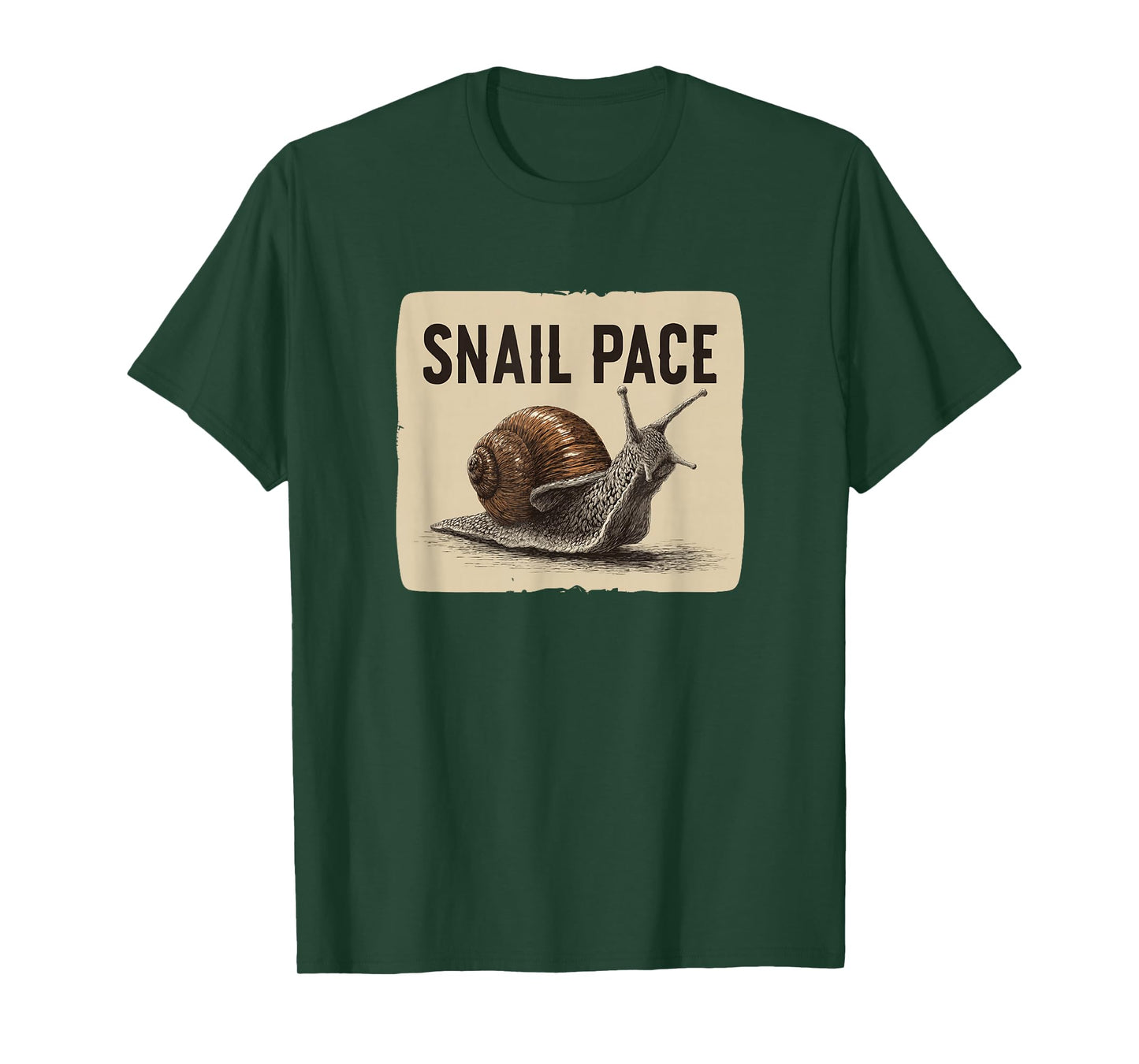 Cool Snail Graphic with Snail Pace Speech T-Shirt