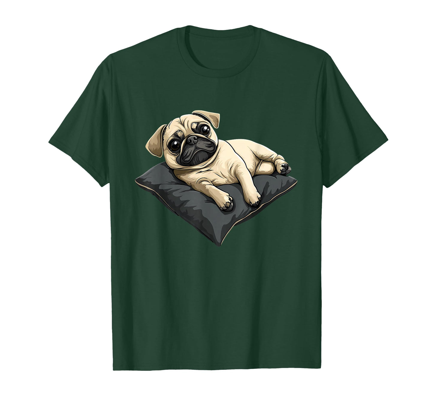 Pug Dog Face Colorful Portrait Animal Cute Pug Lover T-Shirt