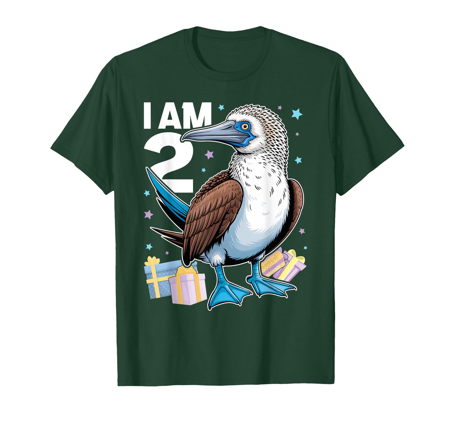 I Am 2 Funny Blue Footed Booby Bird Birthday T-Shirt