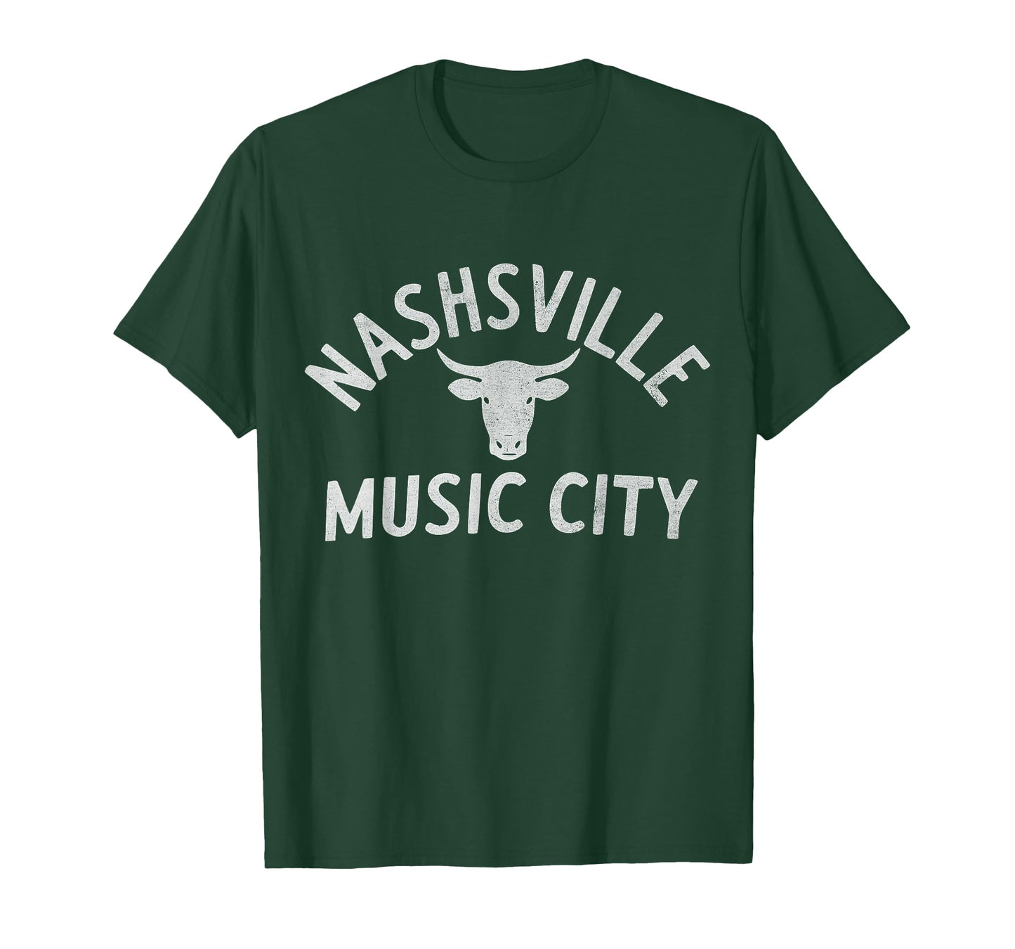 Nashville Music City Bull Head Tennessee T-Shirt