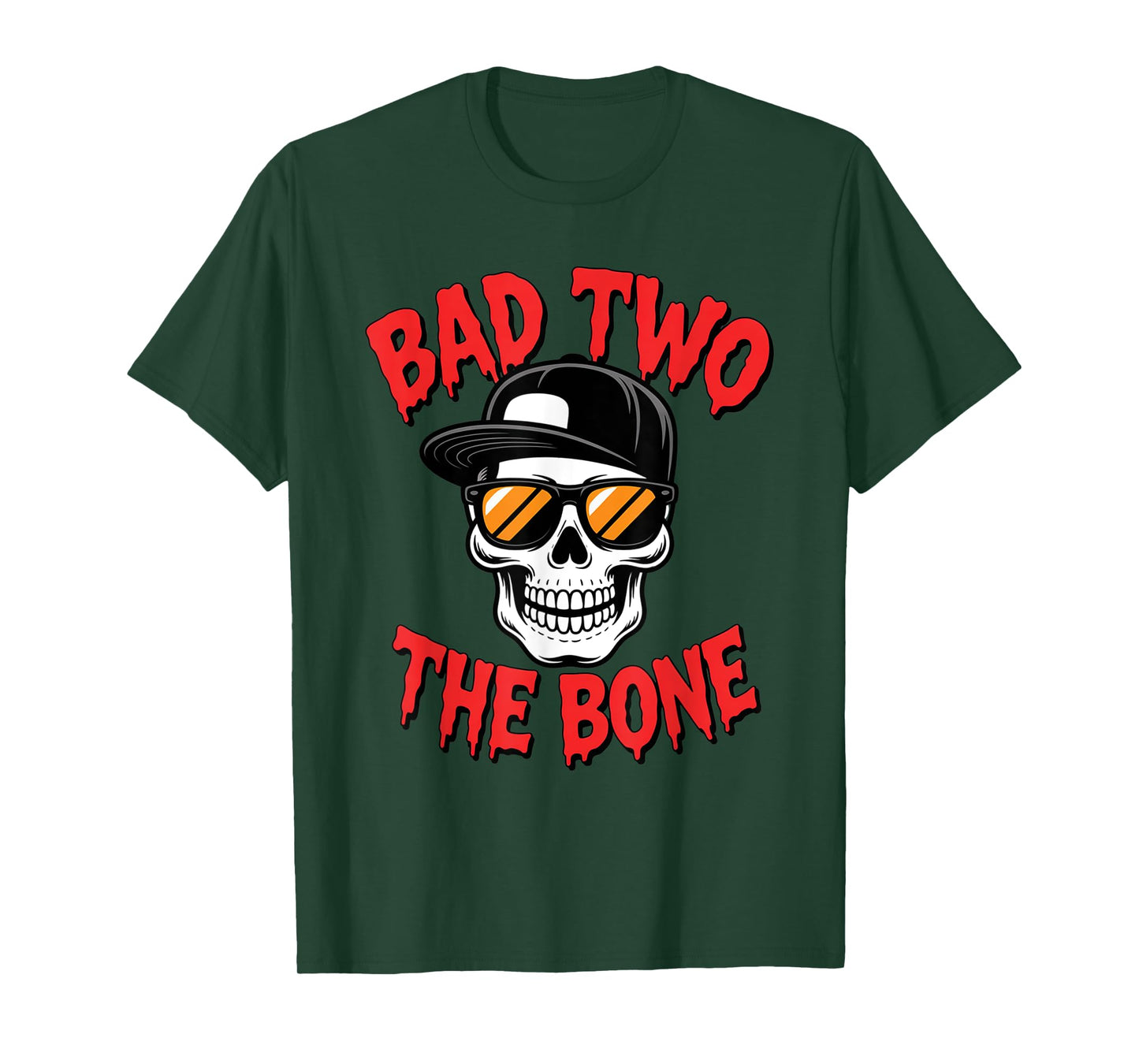 Bad To The Bone Birthday Halloween Skeleton kids Boy Toddler T-Shirt