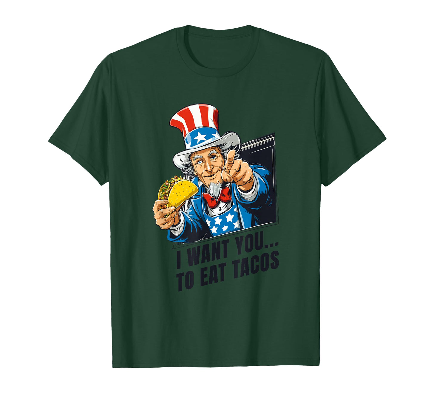 I Want You to Eat Tacos Statement Costume with Patriotic Sam T-Shirt