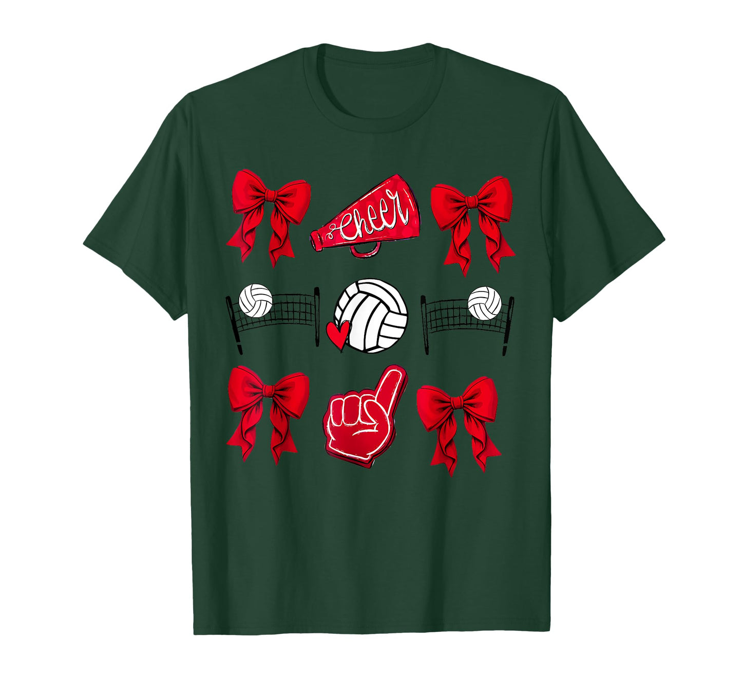 Volleyball Coquette Bow Volleyball Mom Game Day Women Girls T-Shirt