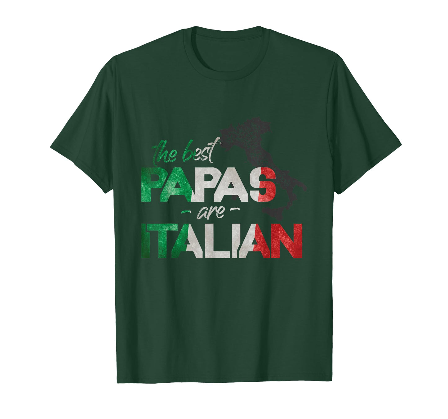 The Best Papas Are Italian Funny Italy Country Flag T-Shirt