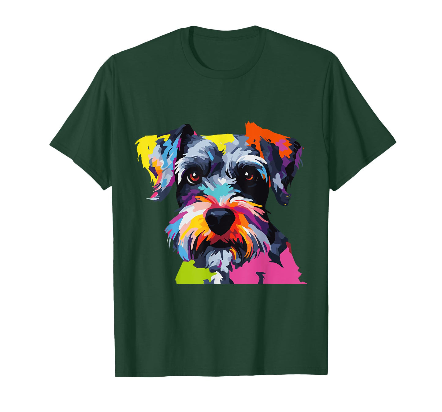 Miniature Schnauzer Pop Art Dog Mini Schnauzer T-Shirt for Men Women Girls Kids