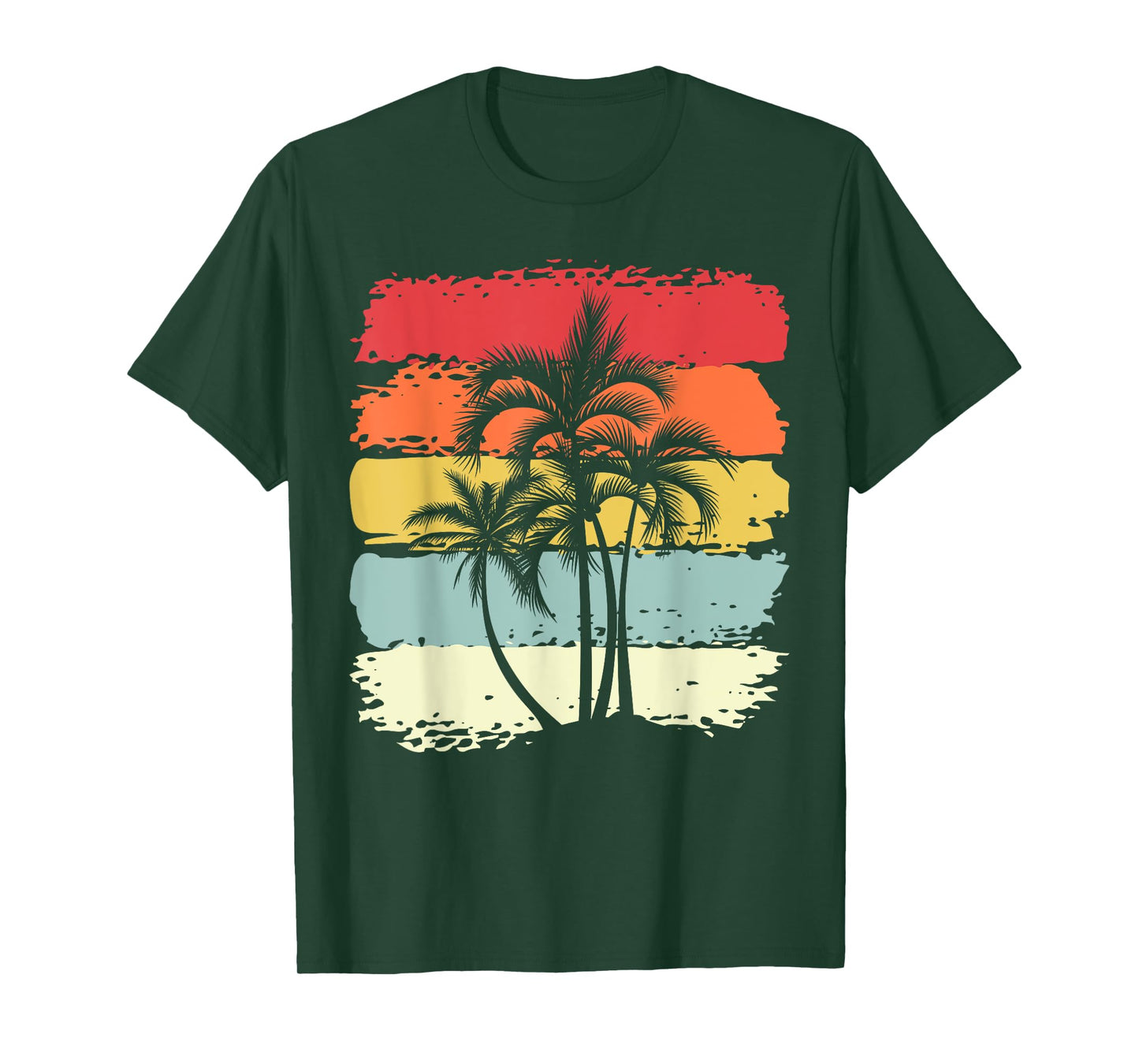 Palm Tree Retro Style Tropical Beach T-Shirt