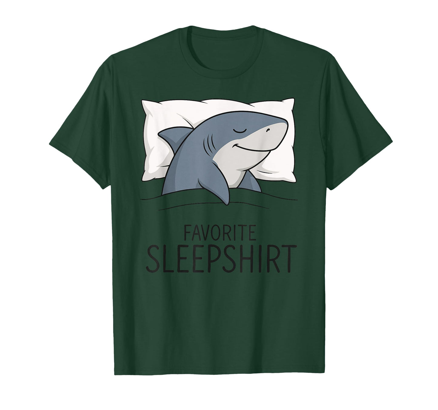 Shark Favorite Sleepshirt Sleeping Pajamas Boys Girls Kid T-Shirt