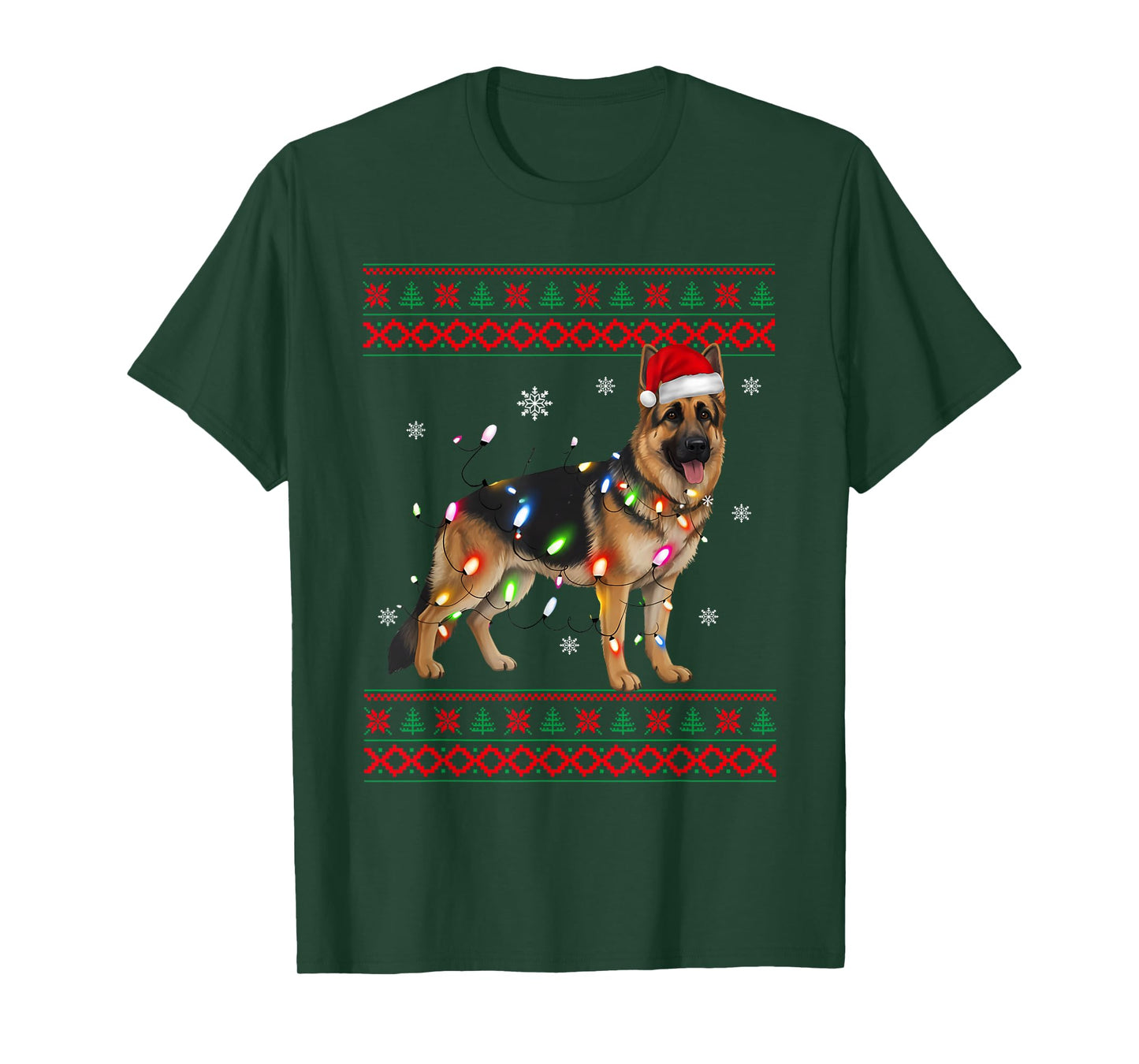 German Shepherd Christmas Sweater German Shepherd Ugly Xmas T-Shirt