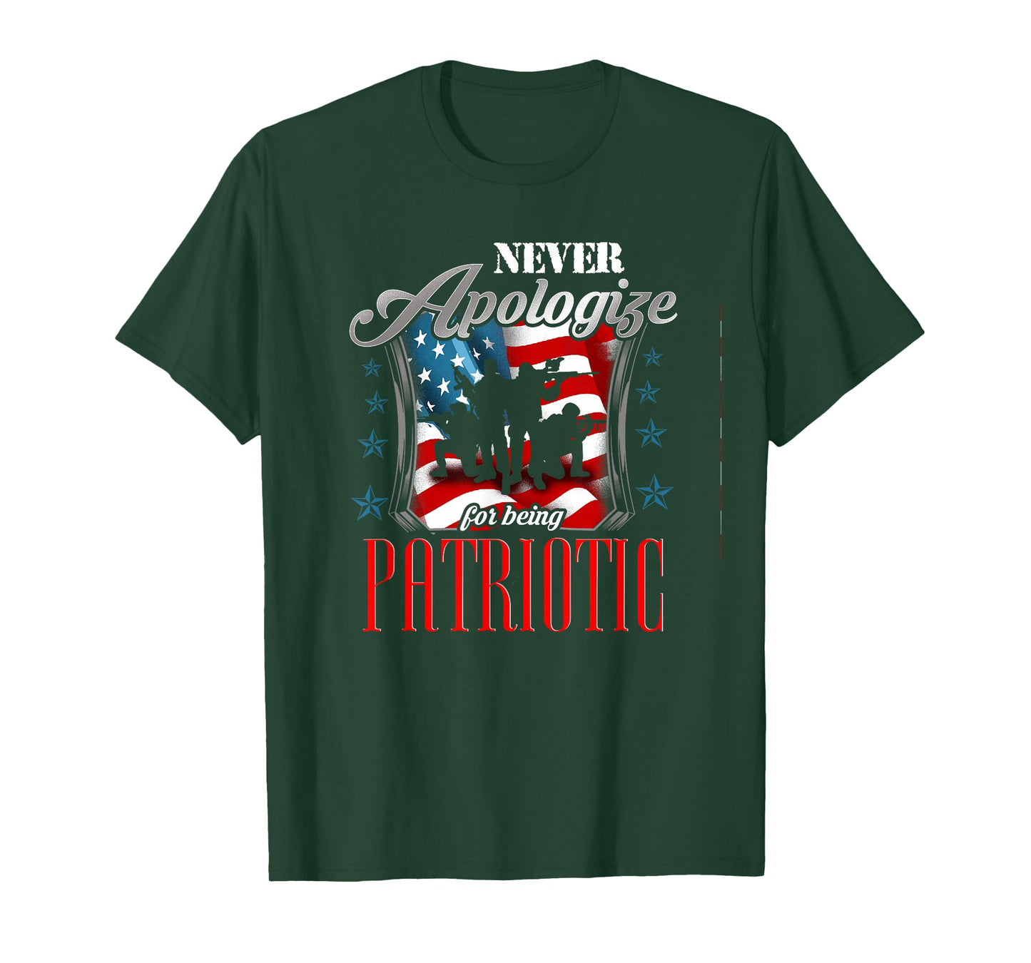 LongshanksTees Never Apologize For Being Patriotic T-Shirt