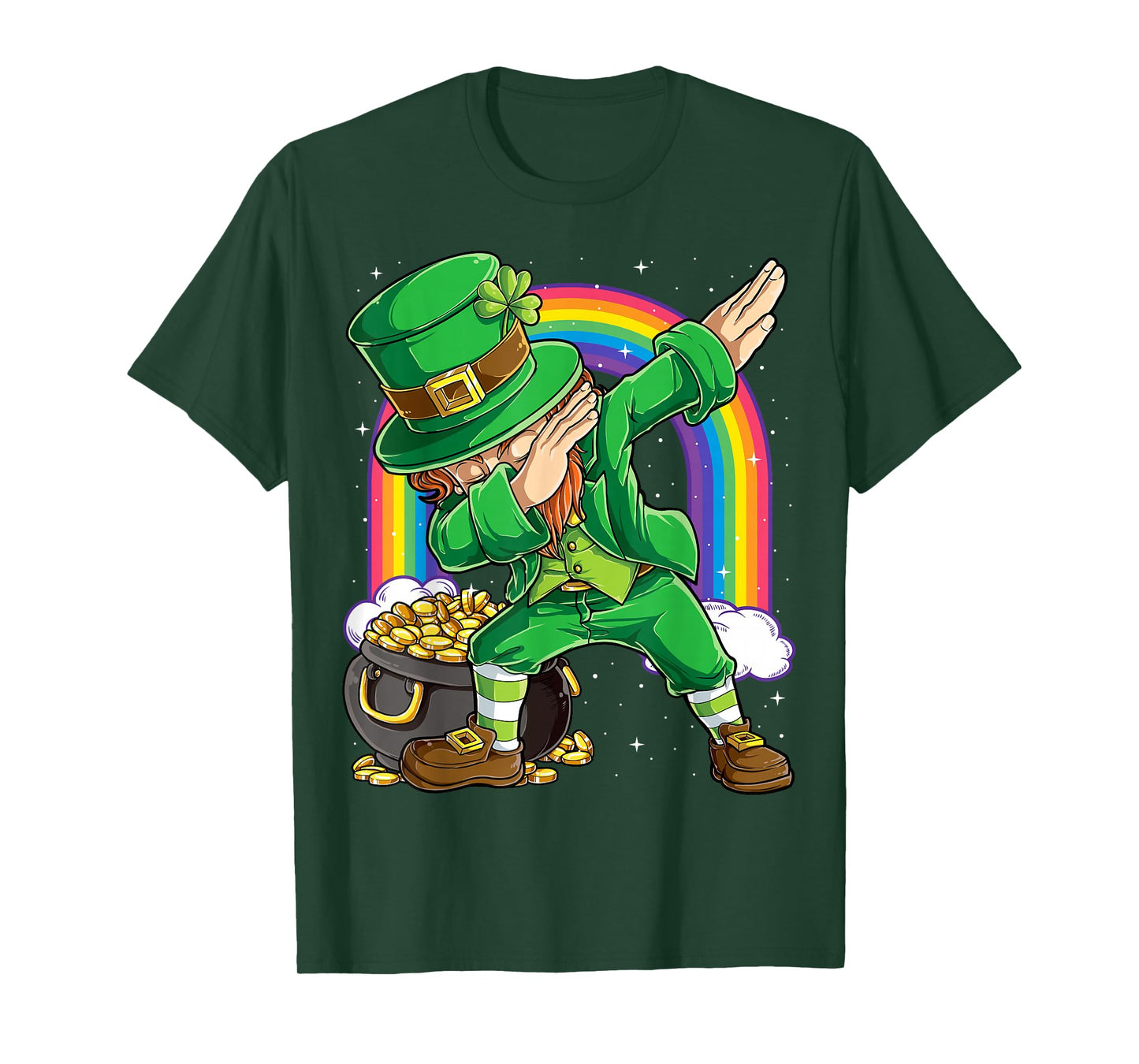 St Patricks Day Dabbing Leprechaun Boys Girls Men Dab Dance T-Shirt Small