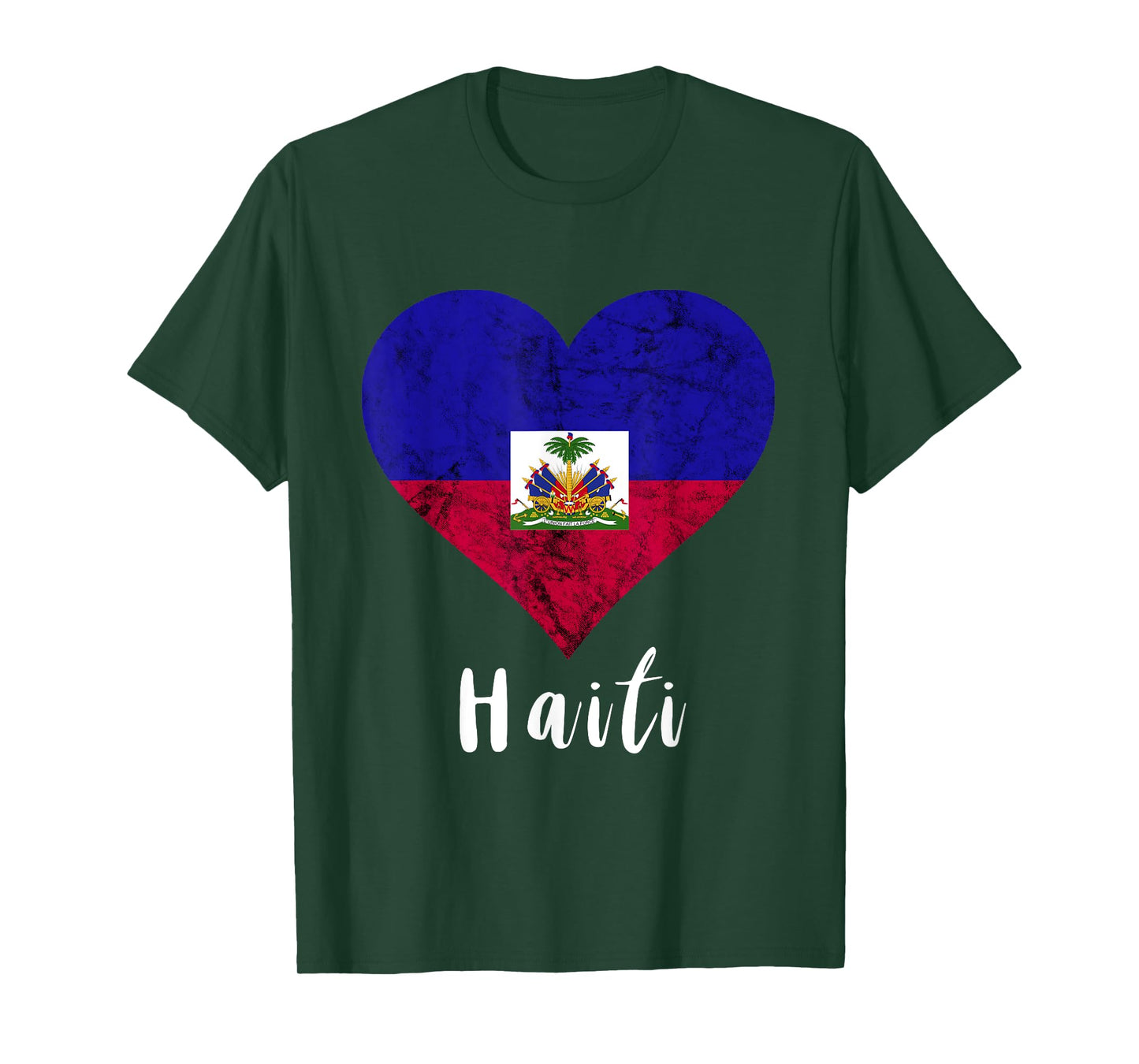 Haitian Root Heart Haiti Haitians Flag Pride T-Shirt