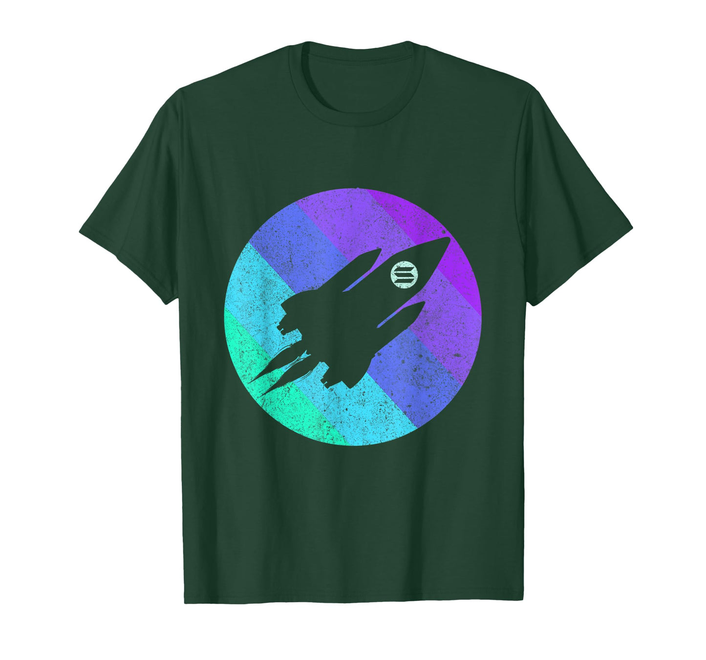 Solana To The Moon SOL Crypto Coin Spaceship | Retro Solana T-Shirt