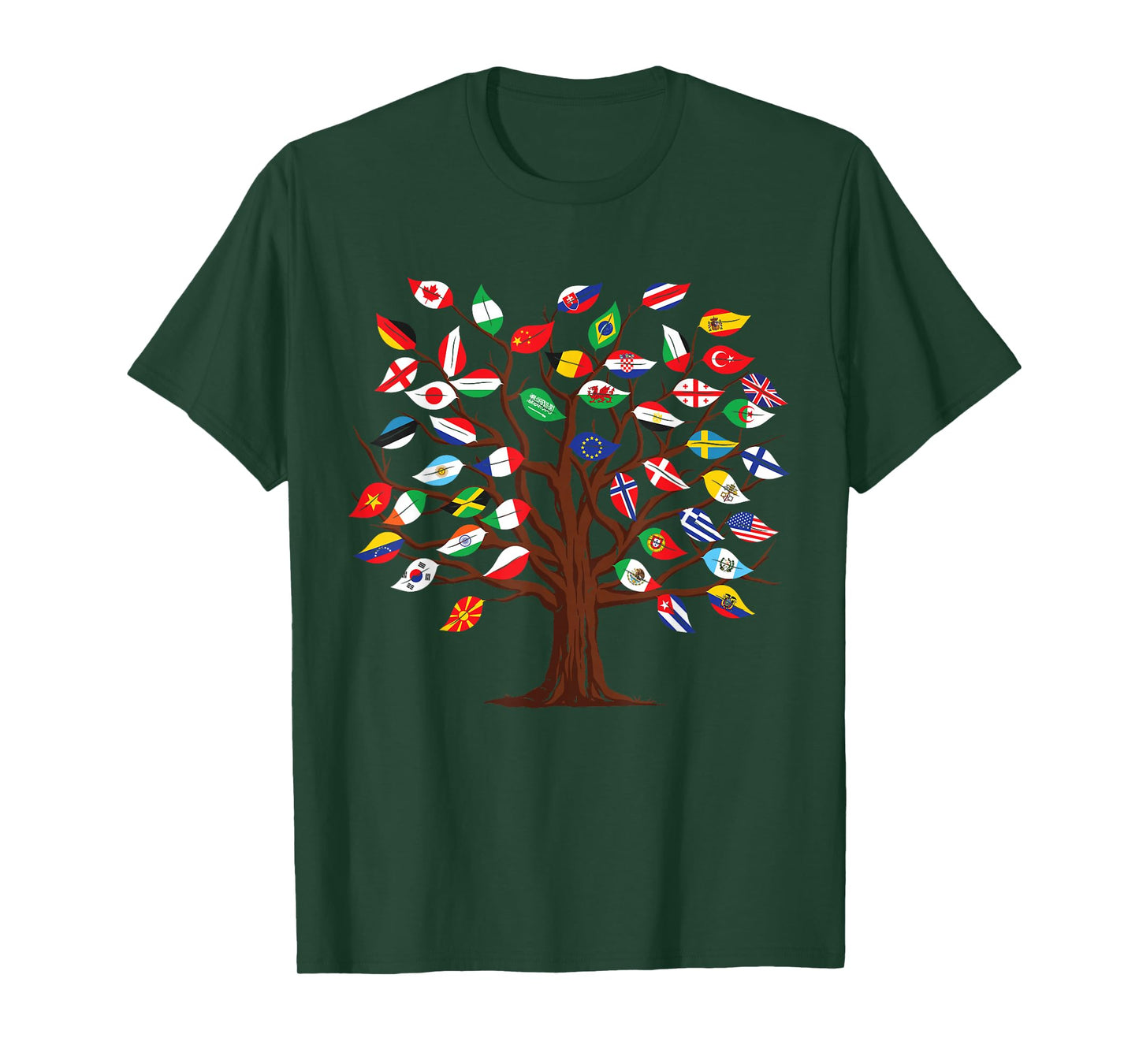 Flags of Countries of the World international flag tree kid T-Shirt