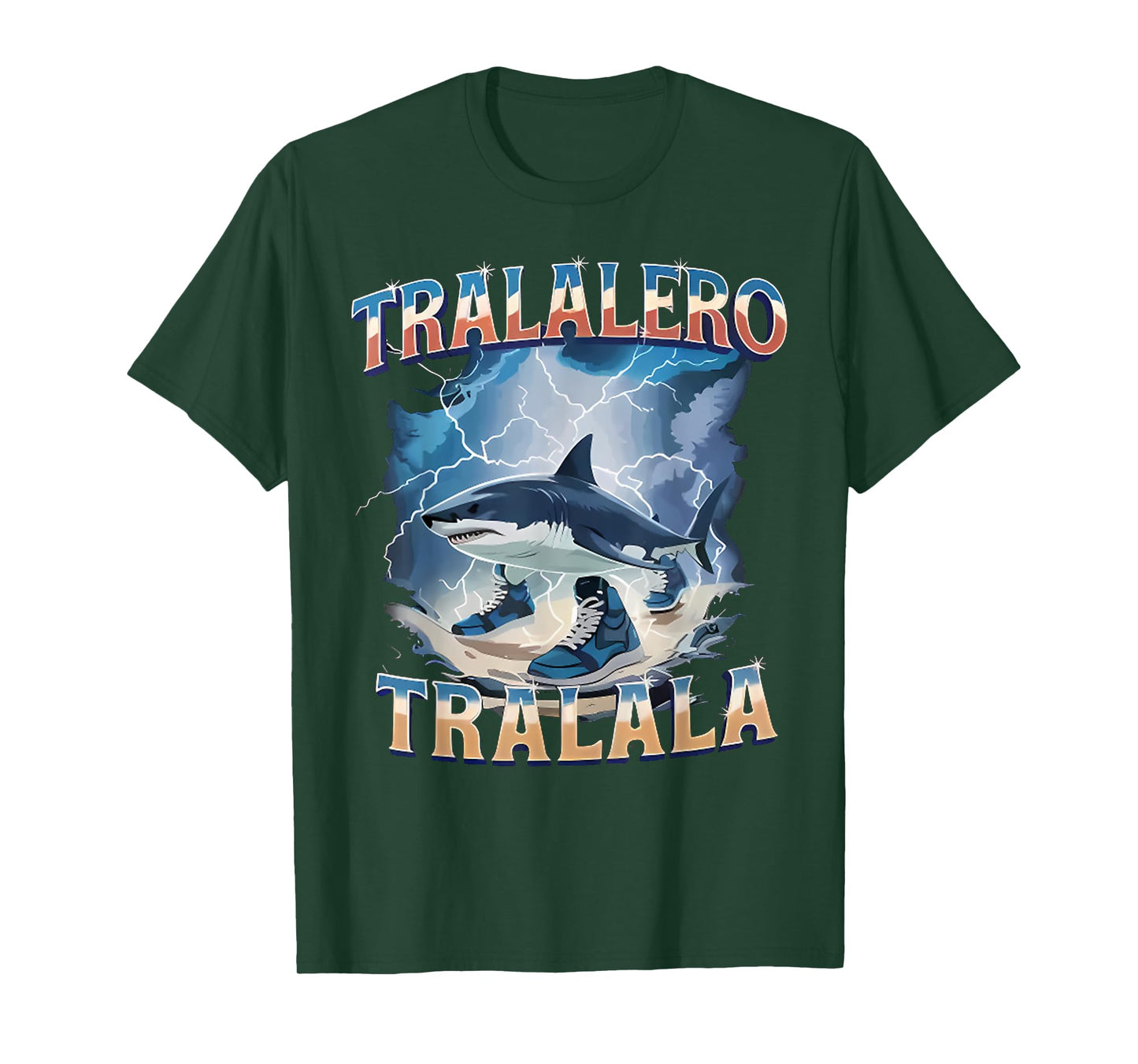 Tralalero Tralala Funny Shark Italian Brainrot Meme T-Shirt