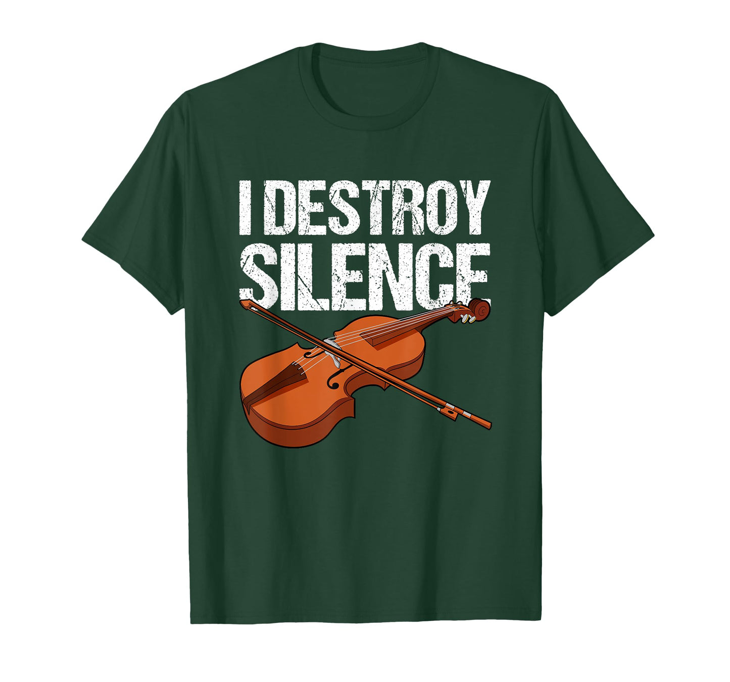 I destroy silence fiddle violin viola orchestra string T-Shirt