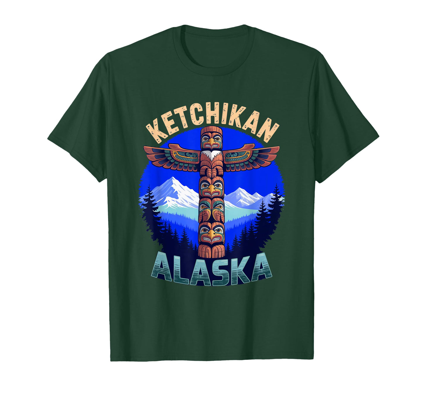 Alaska Totem Pole Ketchikan Souvenir & Native Art T-Shirt