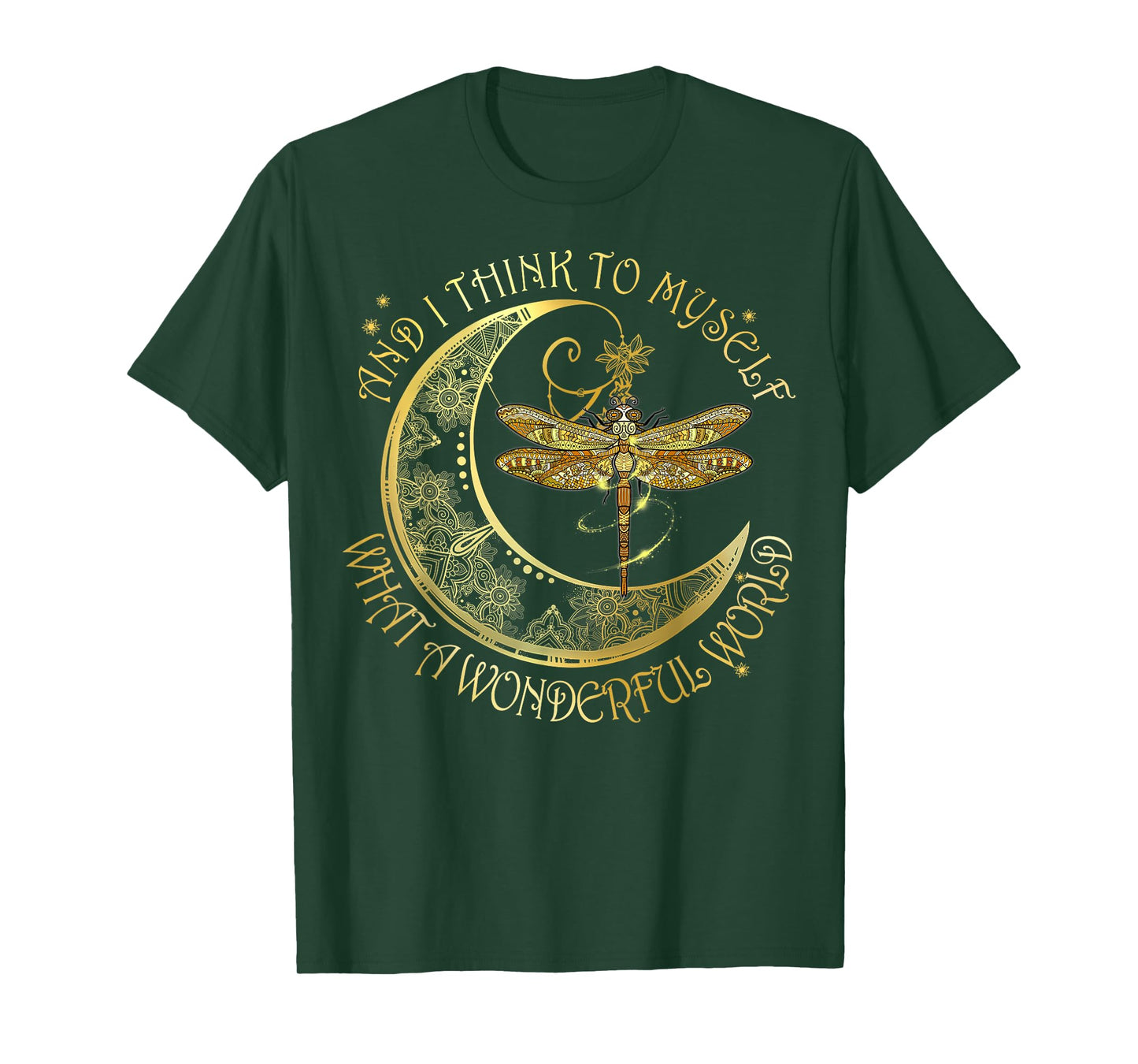 To Myself What A Wonderful World Dragonflies Art Men Women T-Shirt